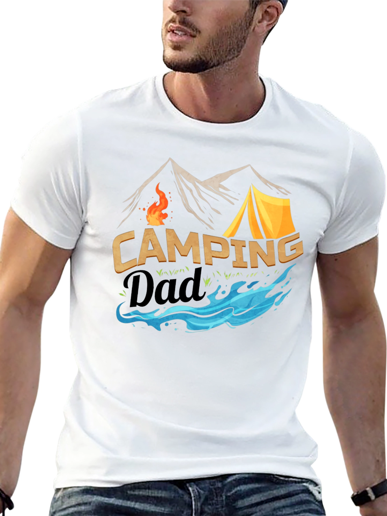 Black Camping Dad T-Shirt: Adventure Awaits! view 13