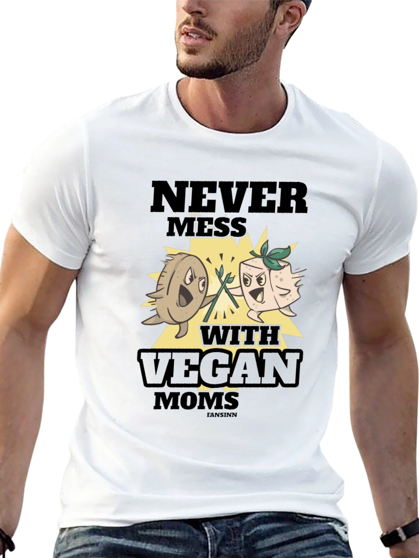 Vegan Moms Graphic T-Shirt - Black - 13