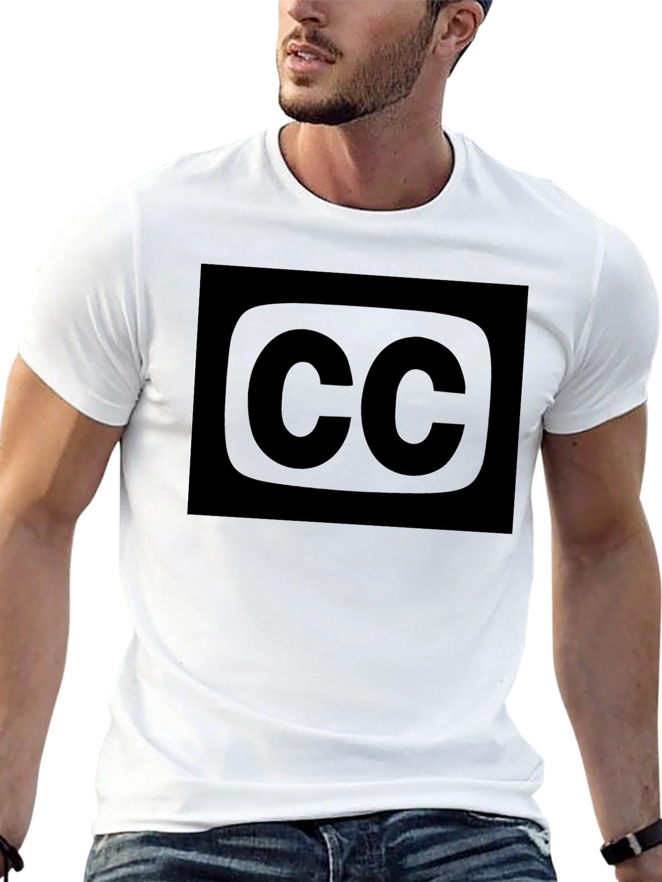 Black Black "CC" Graphic Tee - Men's Casual Style view 13