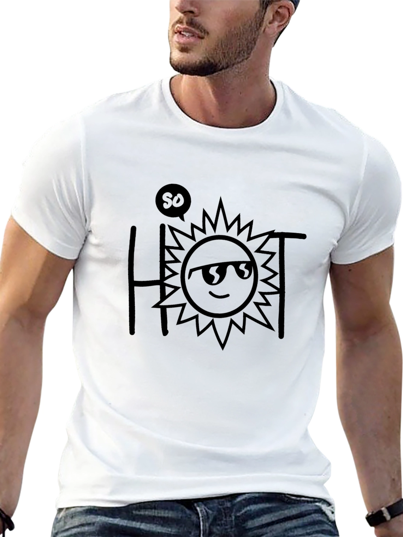 Black So Hot Sun Graphic Tee - Black T-Shirt view 13