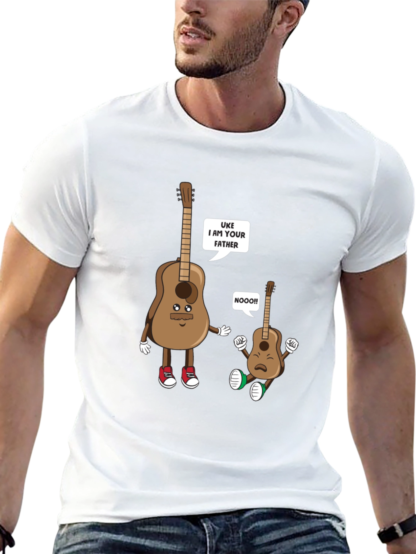Black Uke I am Your Father T-Shirt Funny Guitar Music Tee view 13