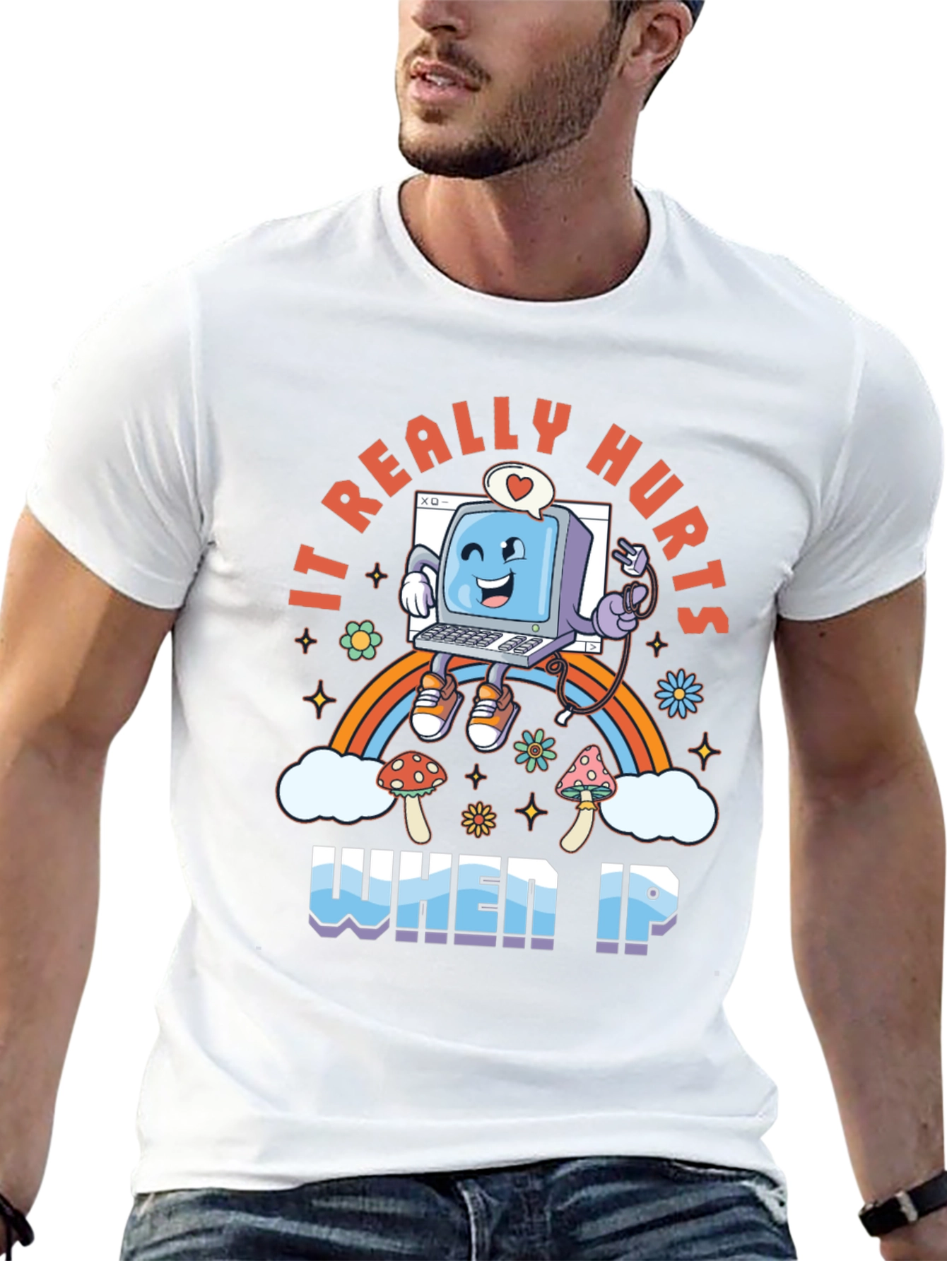 It Really Hurts When IP Retro Graphic Tee - 13