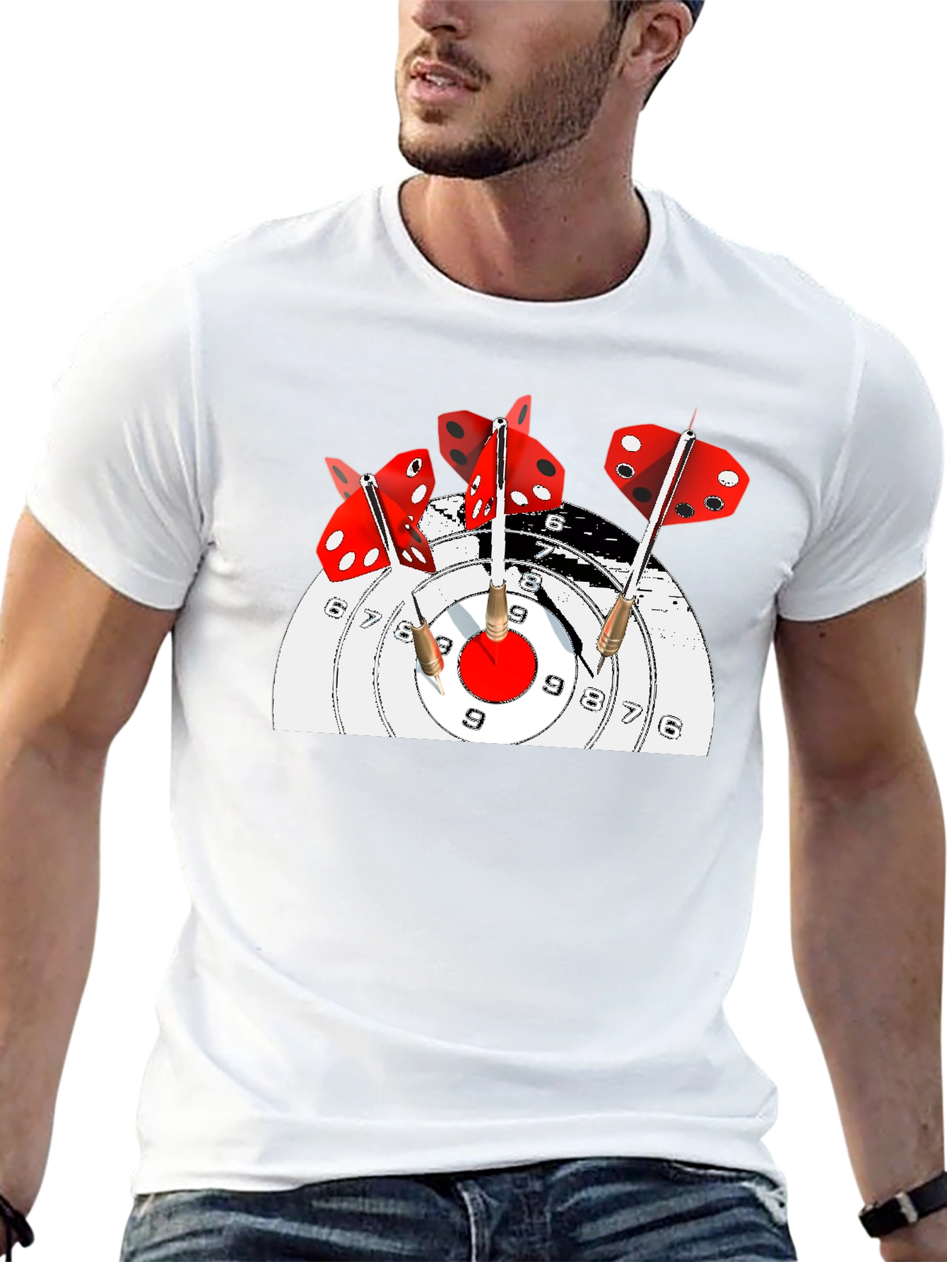 Black Dartboard T-Shirt: Hit the Bullseye in Style! view 13