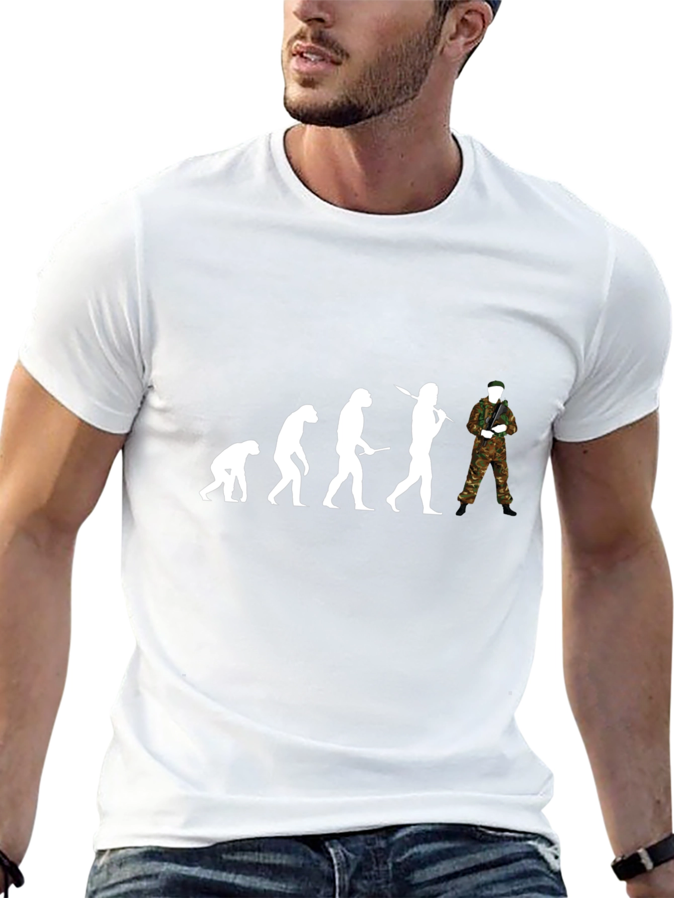 Black Evolution of Soldier Black T-Shirt view 13