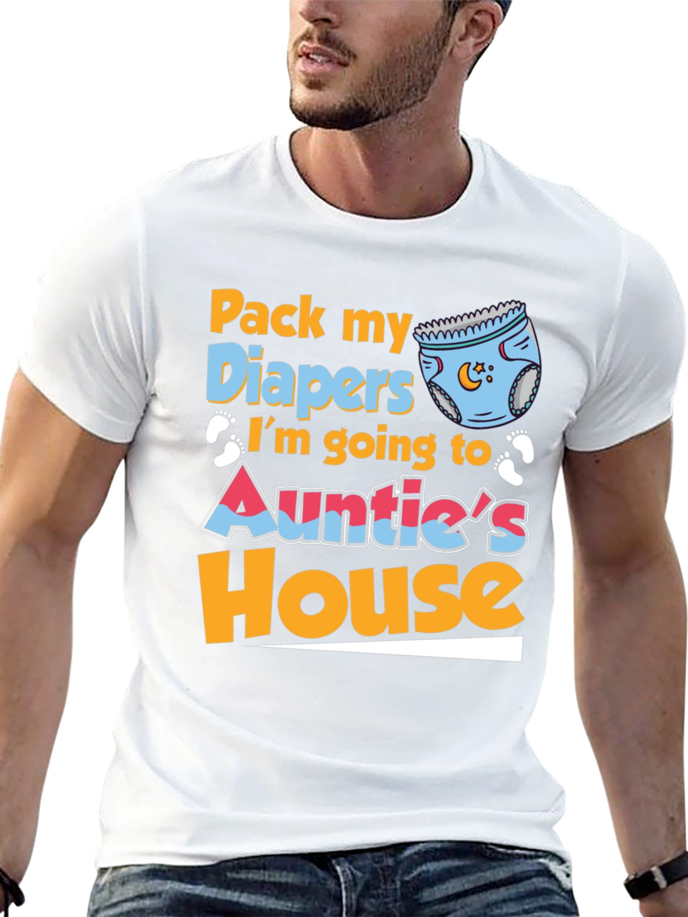 Pack My Diapers Auntie's House Baby Tee - 13