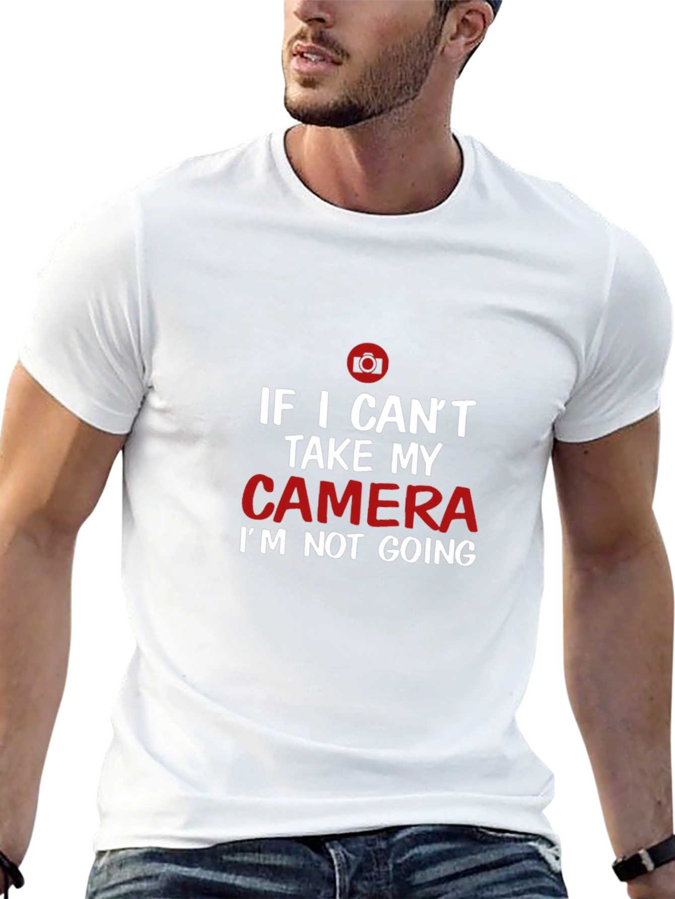 Black Funny Camera Lover T-Shirt: If I Can't Take My Camera view 13