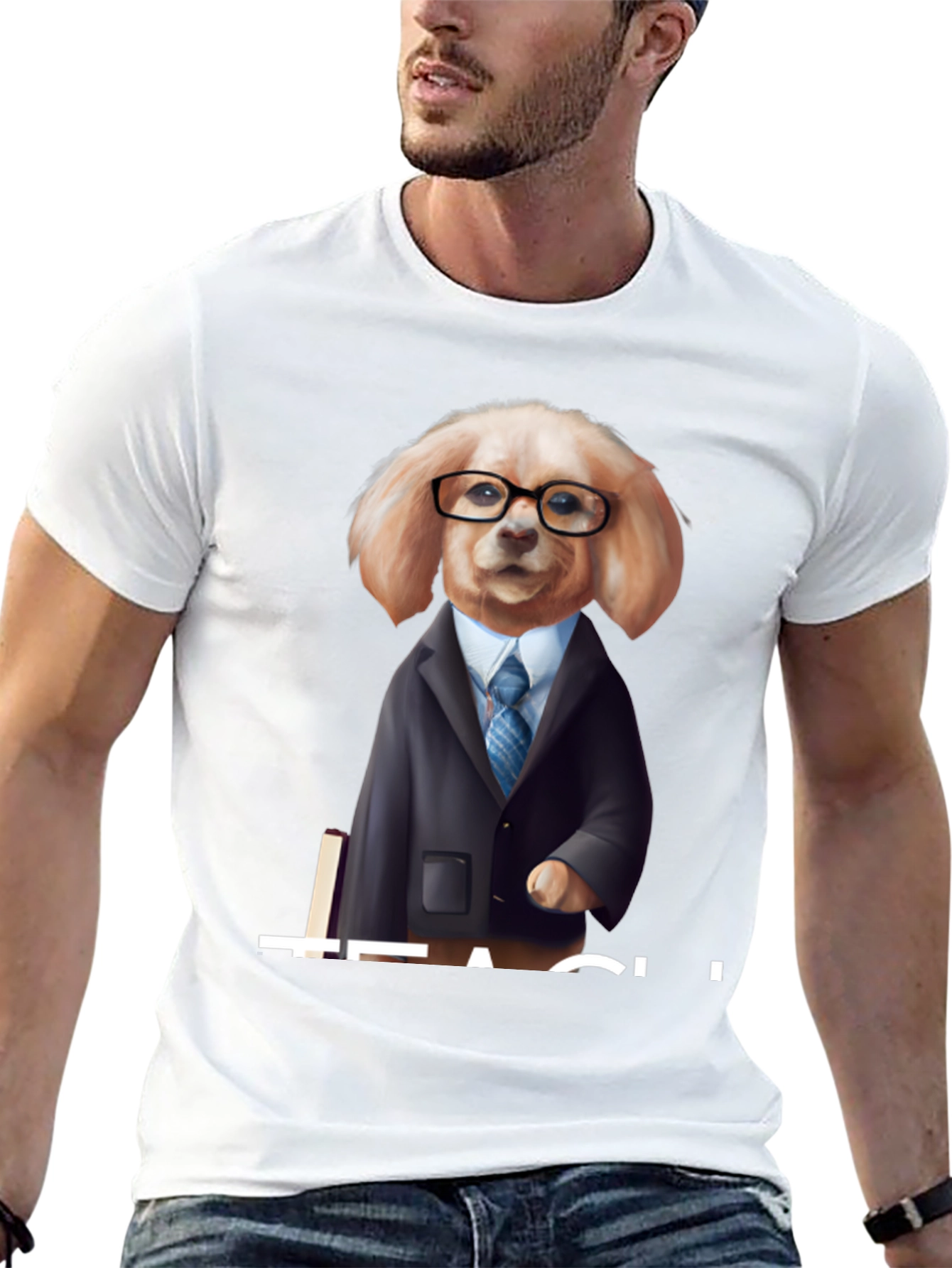 Black Teacher Dog Graphic T-Shirt view 13