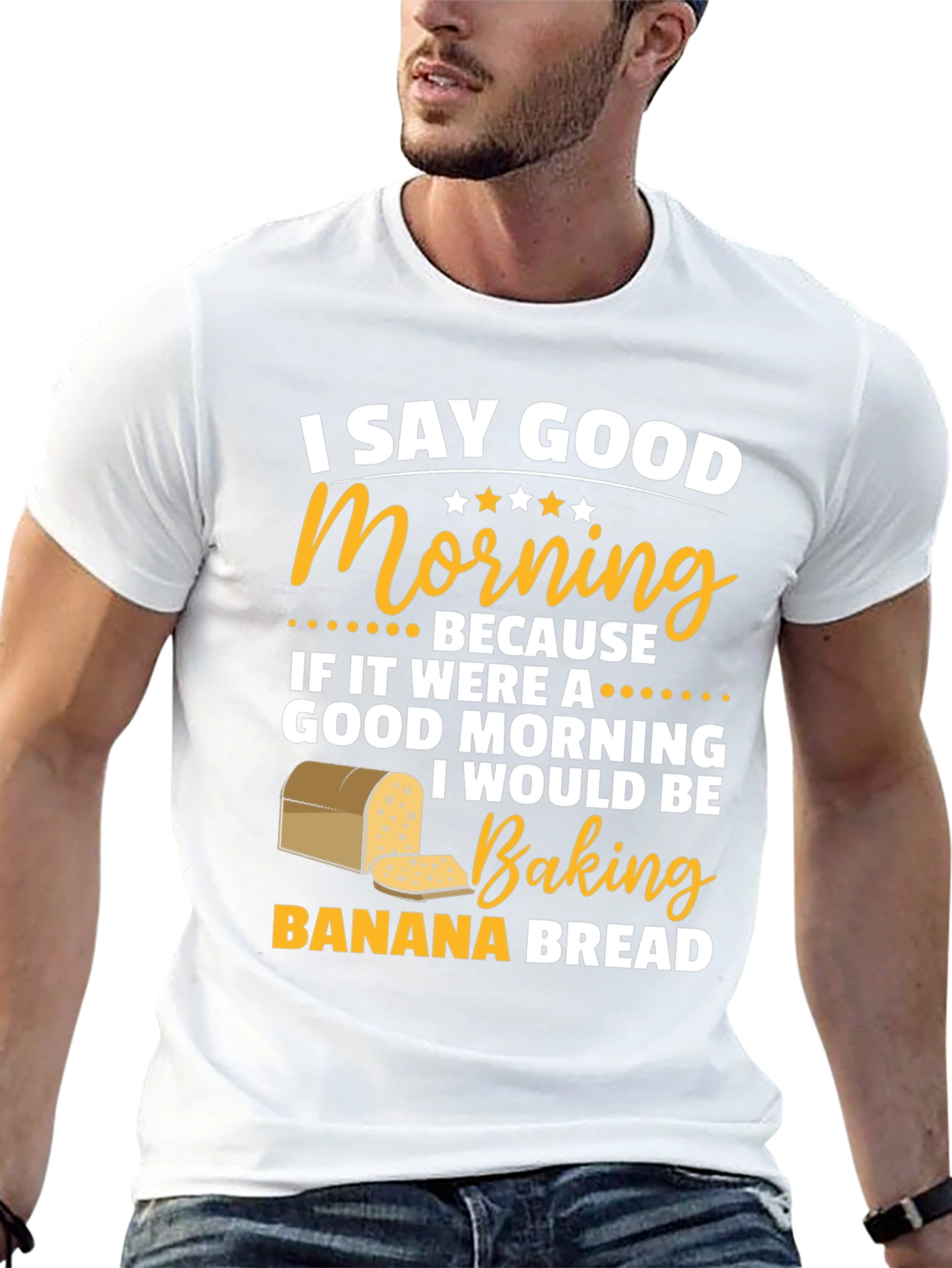 Black Good Morning Banana Bread T-Shirt view 13