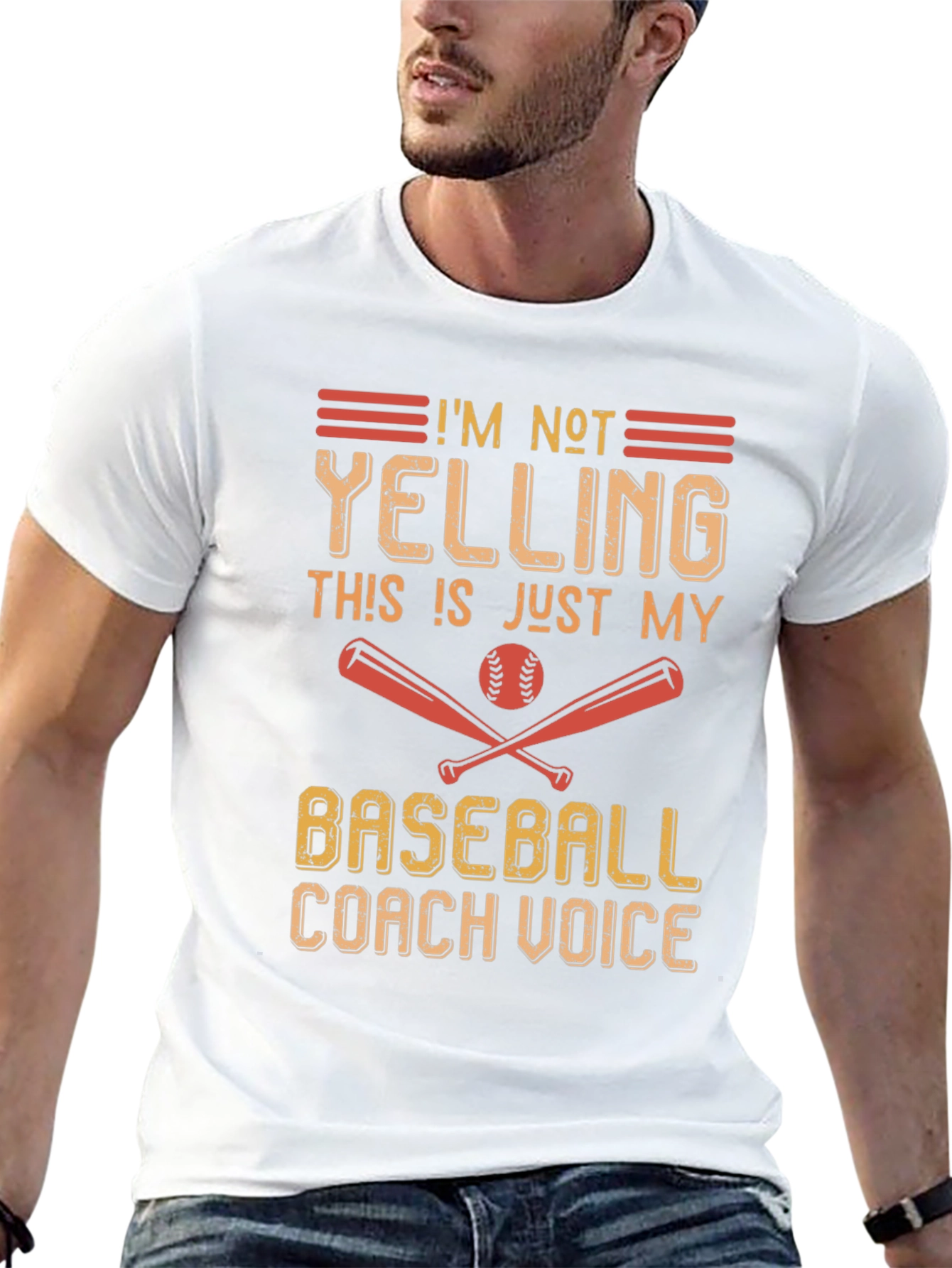 Black Baseball Coach Voice T-Shirt view 13