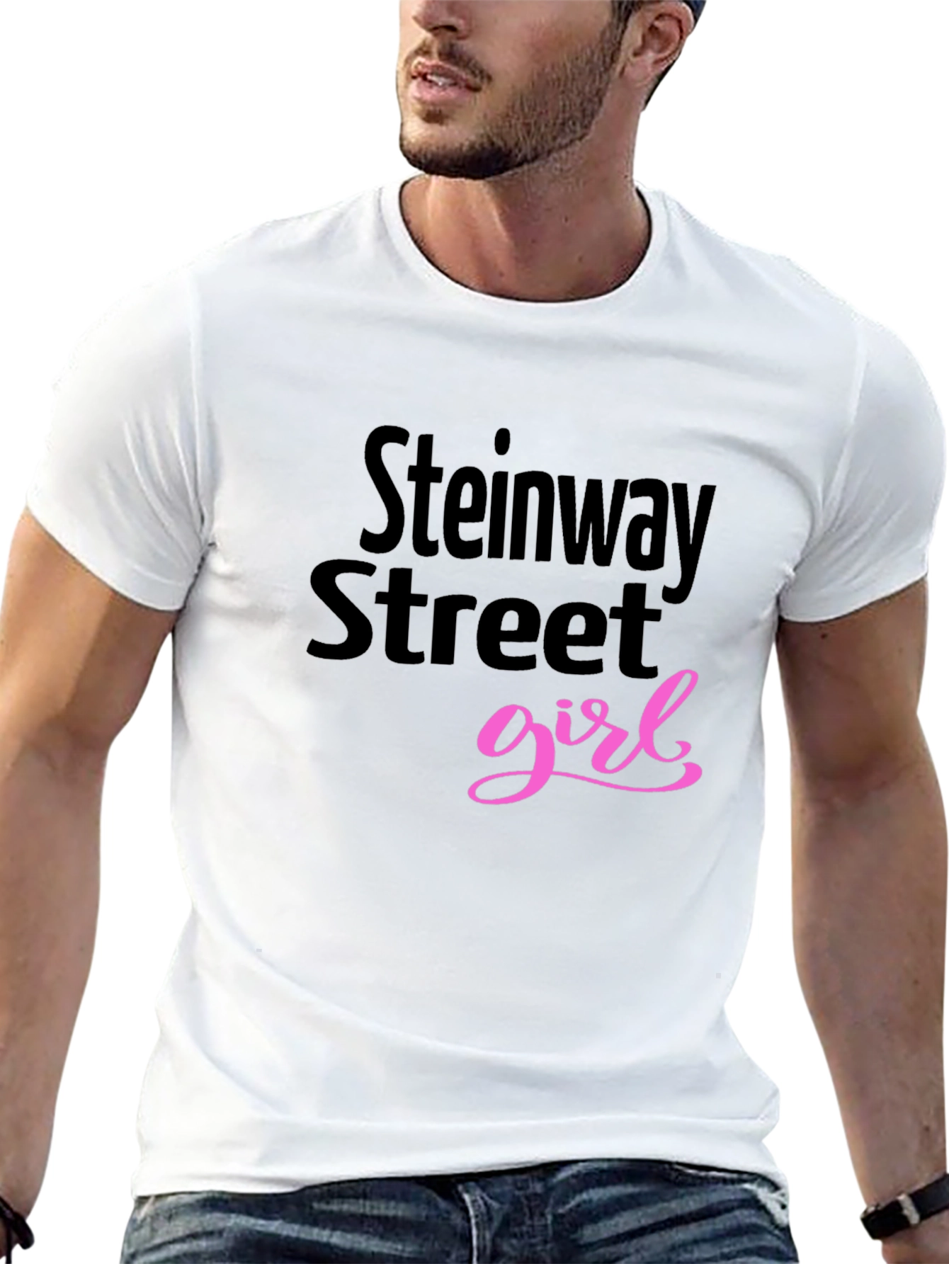 Black Steinway Street Girl Black Graphic Tee view 13