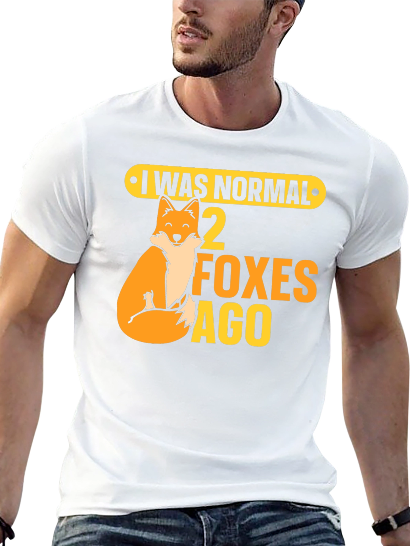 Black I Was Normal 2 Foxes Ago Graphic Tee view 13