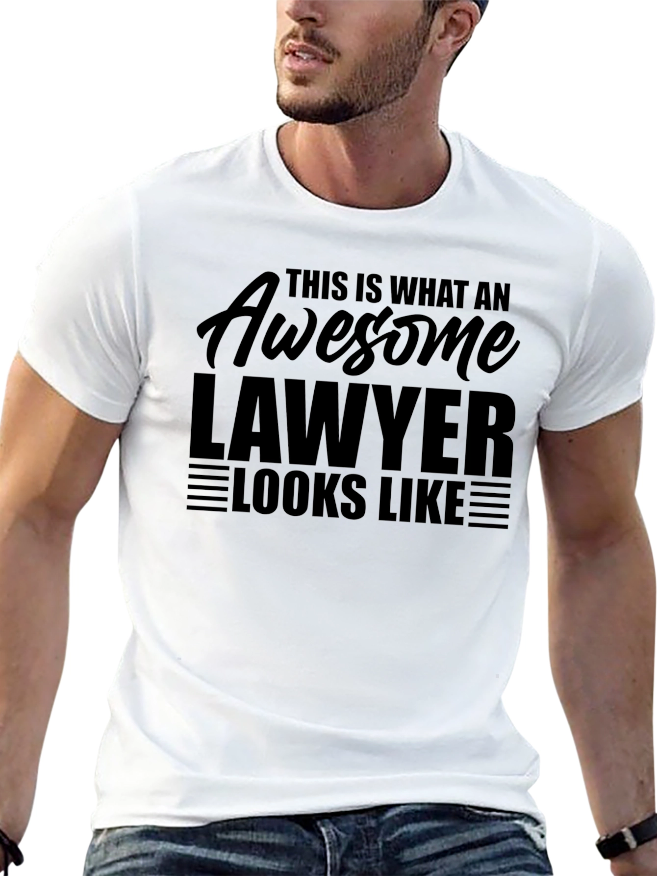 Black Awesome Lawyer T-Shirt - This Is What An Awesome Lawyer Looks Like view 13