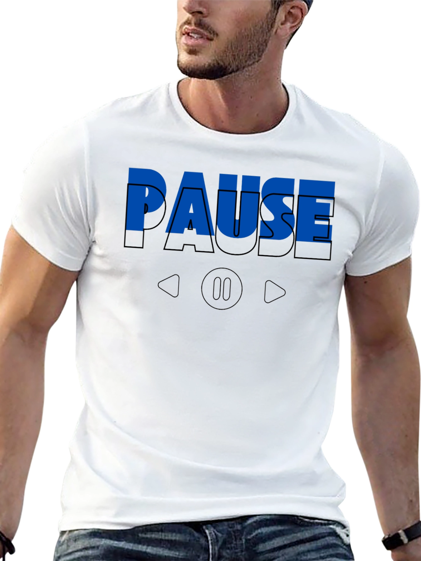 Black Pause T-Shirt - Relax & Unwind view 13