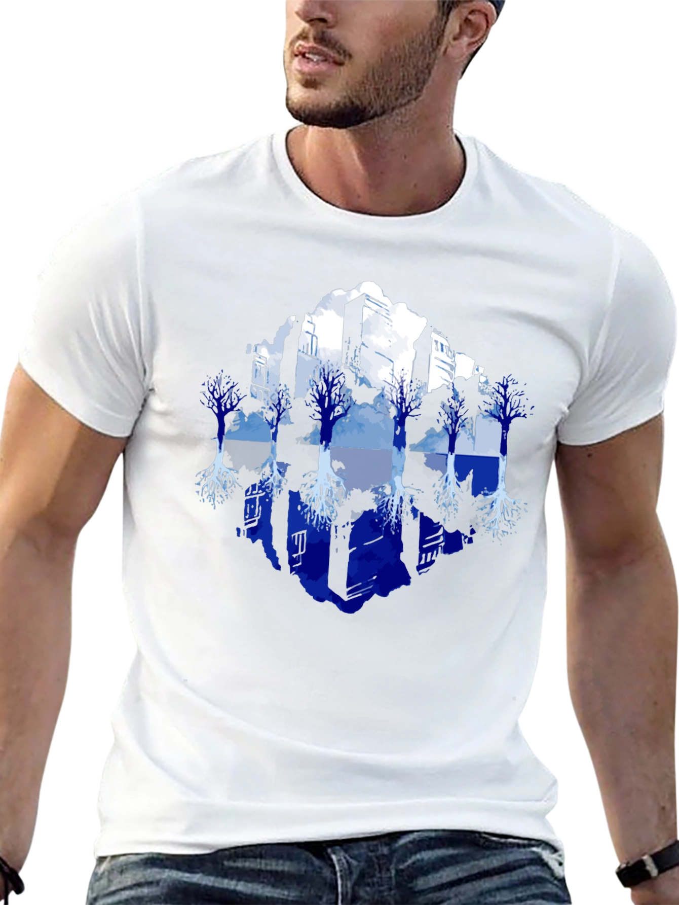 Cityscape Reflection Graphic Tee - 13