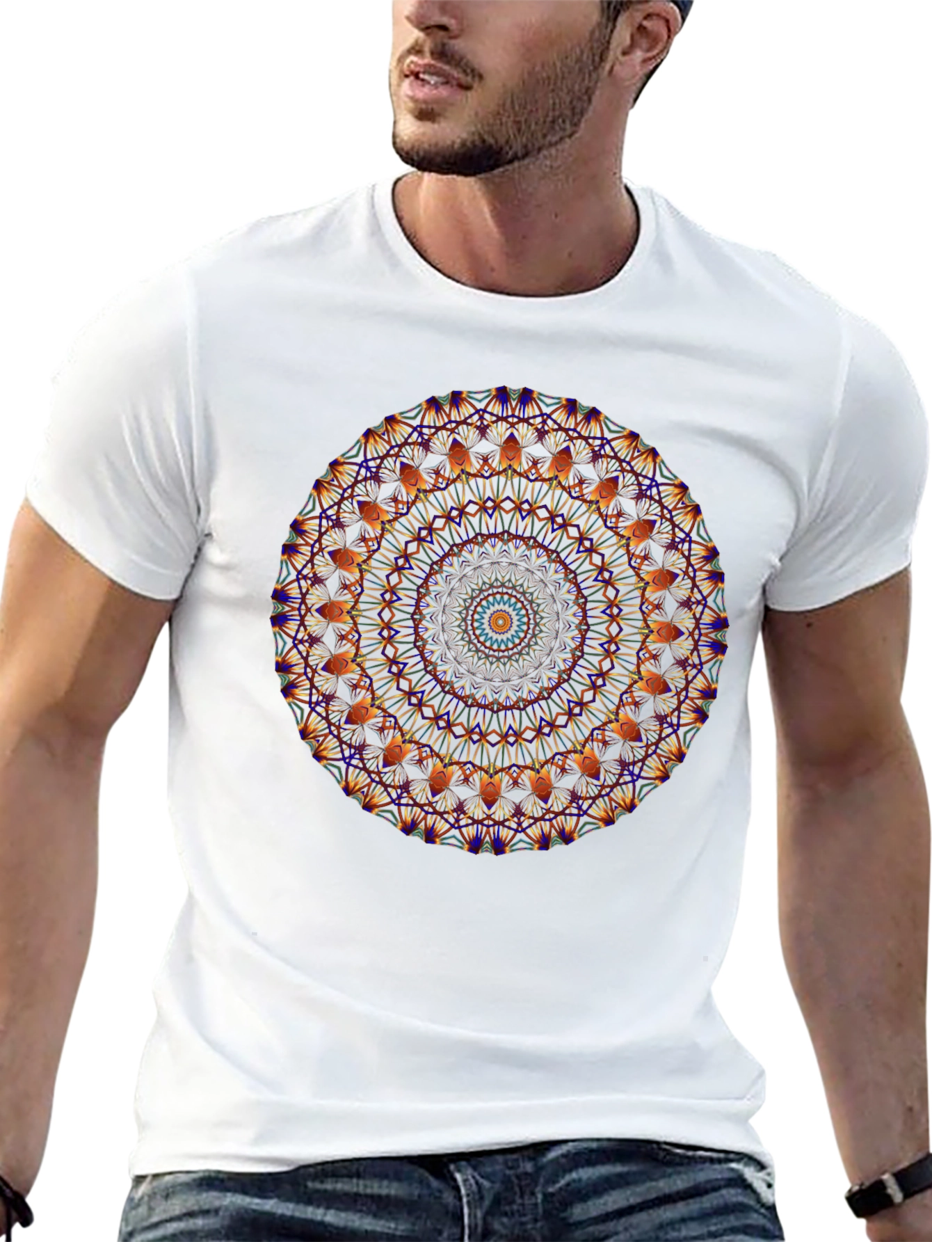 Black Mandala Graphic Black T-Shirt view 13