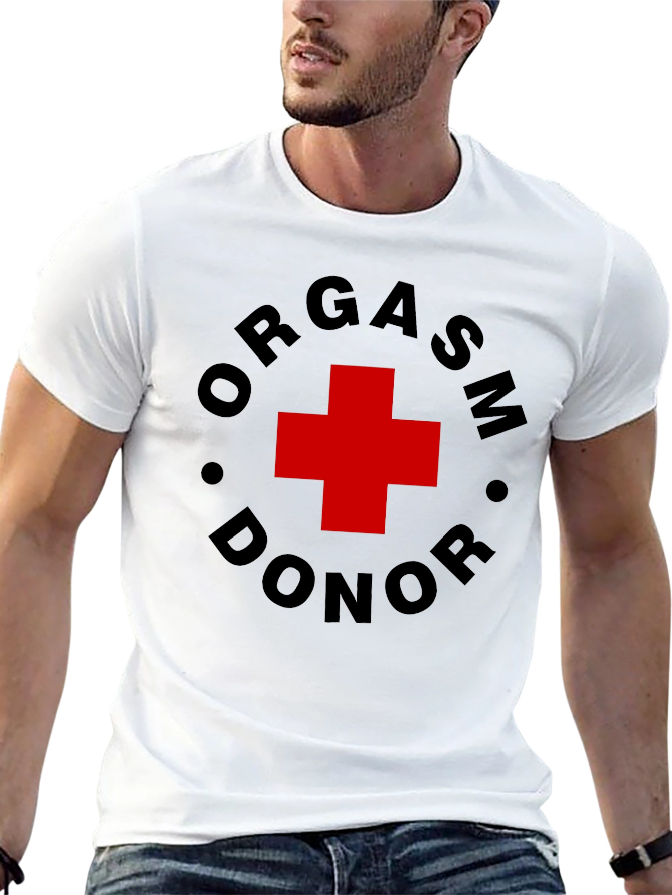 Black Orgasm Donor Graphic T-Shirt - Bold & Funny Design view 13