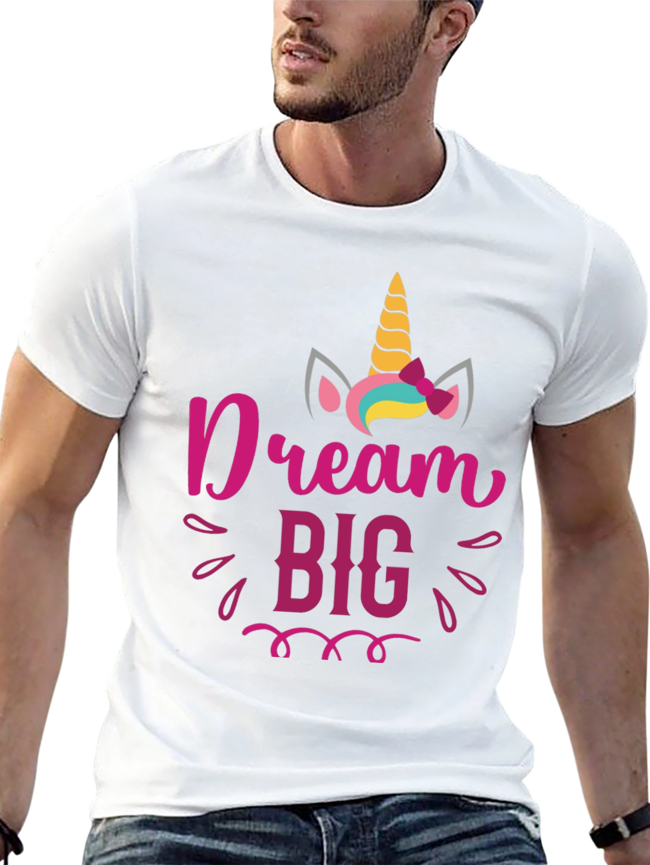 Black Dream Big Unicorn Graphic Tee view 13