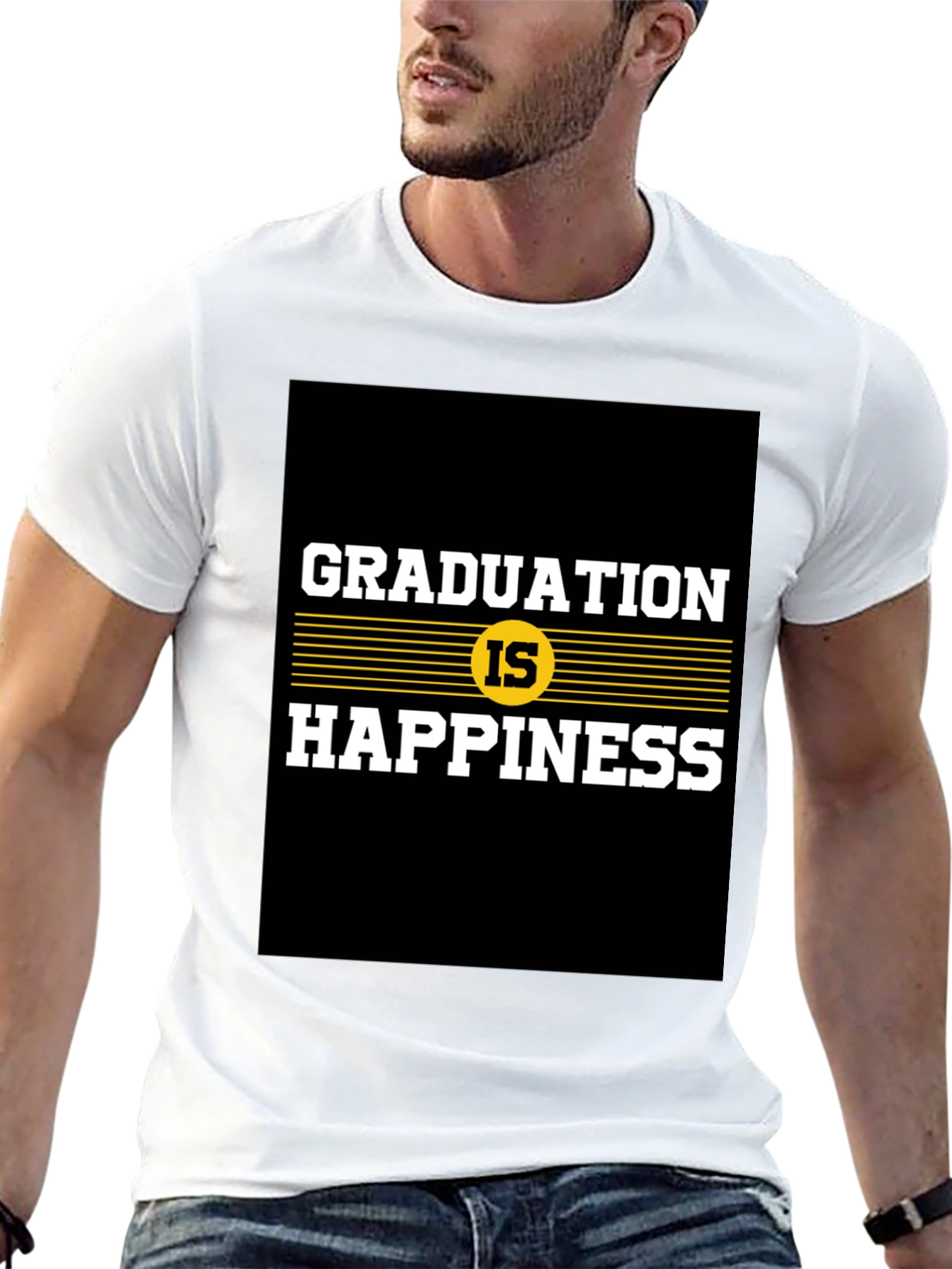 Black Graduation is Happiness Graphic Tee view 13