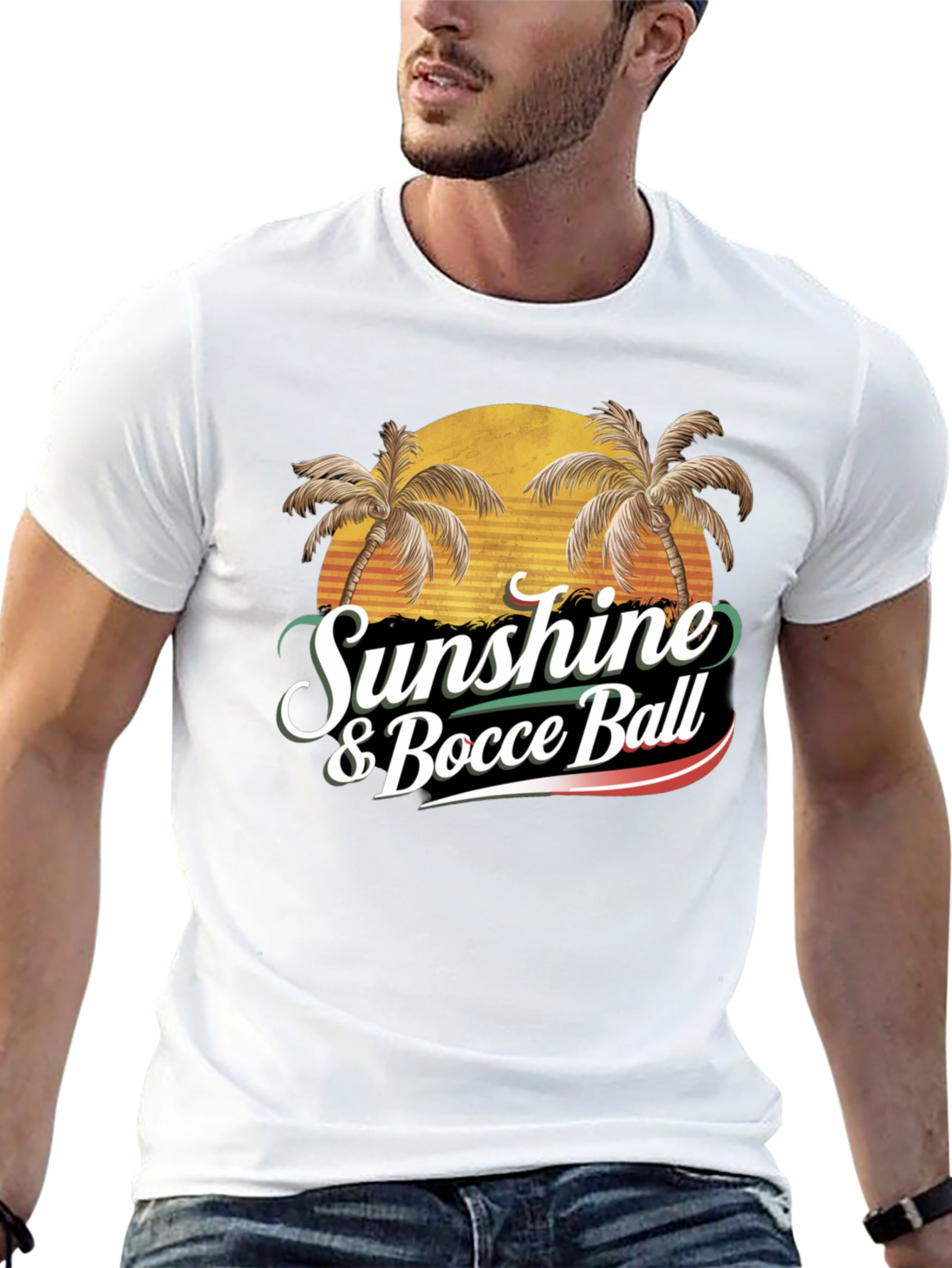 Black Sunshine & Bocce Ball T-Shirt view 13