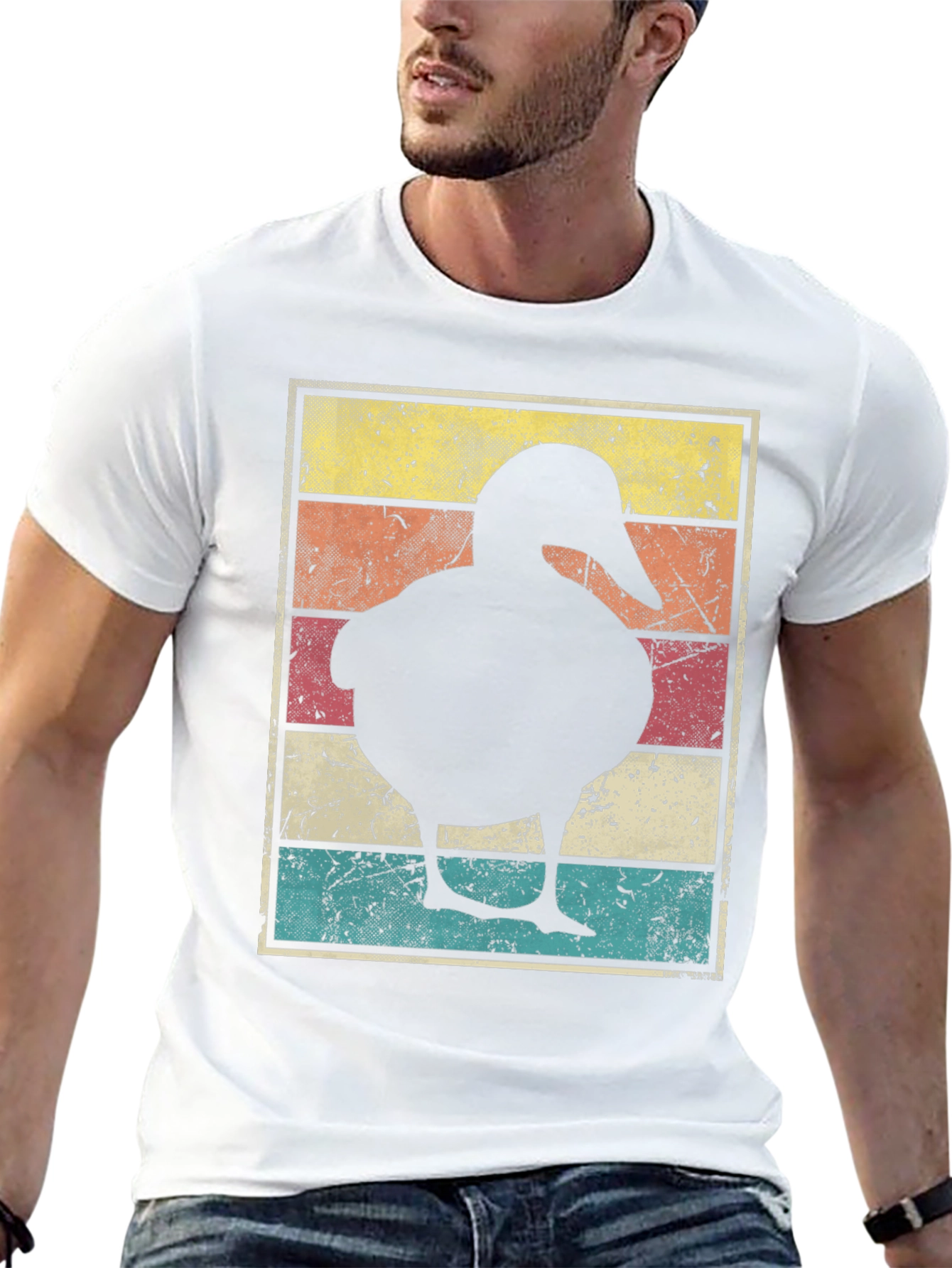 Black Retro Duck Graphic Tee view 13