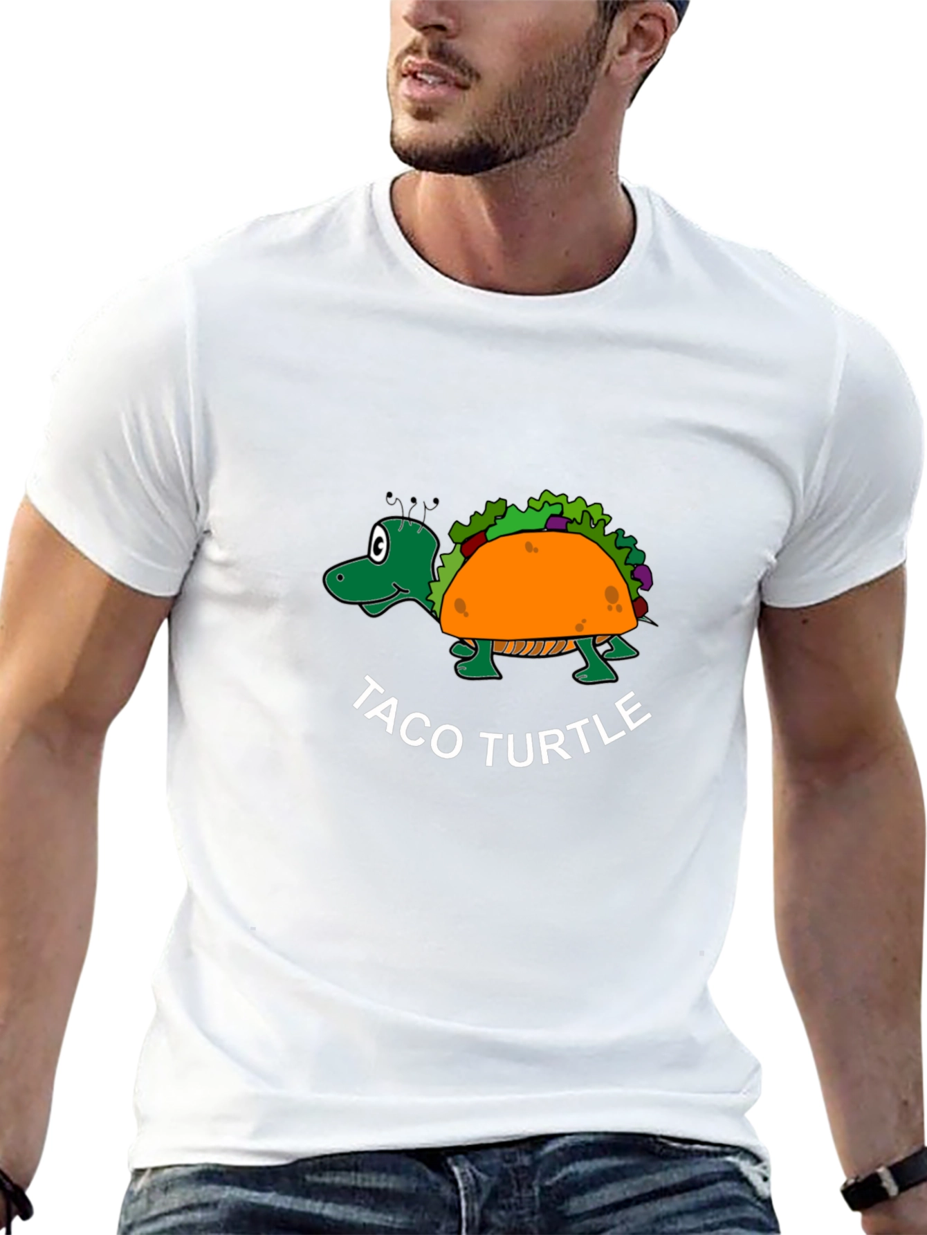 Black Taco Turtle Black T-Shirt - Funny Graphic Tee view 13