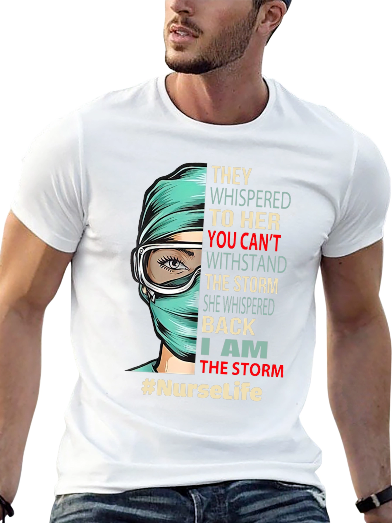 Black Nurse Life T-Shirt - "I Am The Storm" Graphic Tee view 13