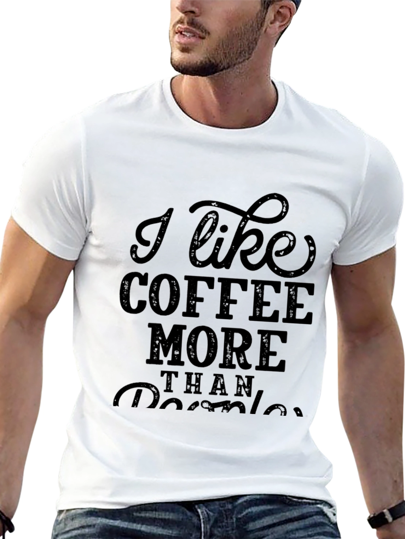 Black Coffee Lover Graphic Tee - I Like Coffee More Than People view 13