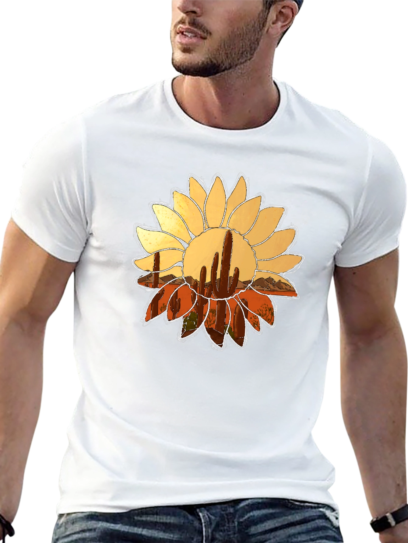 Cactus Flower Graphic Tee - Desert Bloom - 13