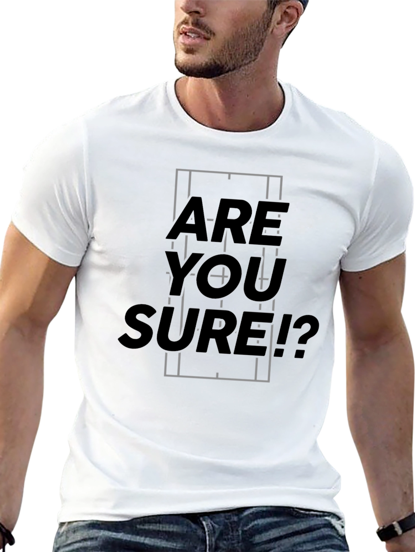 Black Are You Sure? Graphic Tee - Black Casual T-Shirt view 13