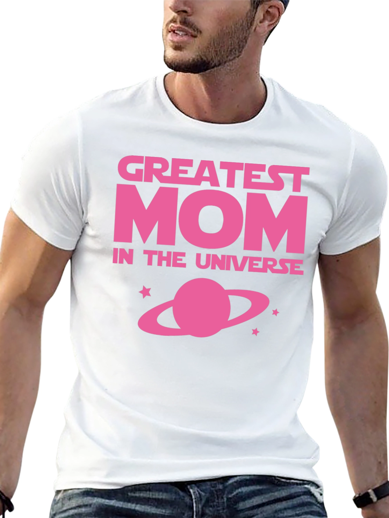 Black Greatest Mom in the Universe Black T-Shirt view 13