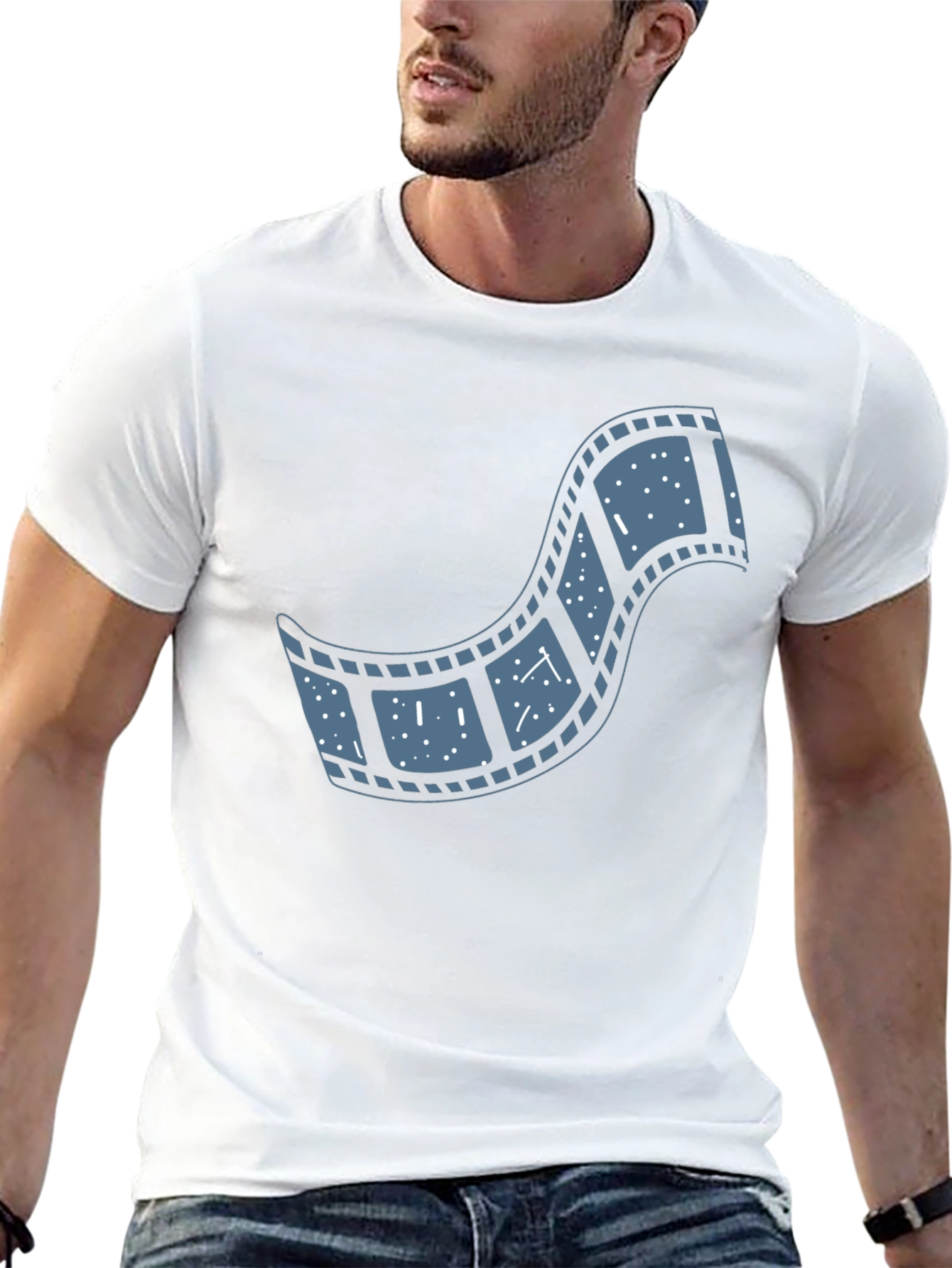 Black Movie Film Reel T-Shirt - Black view 13