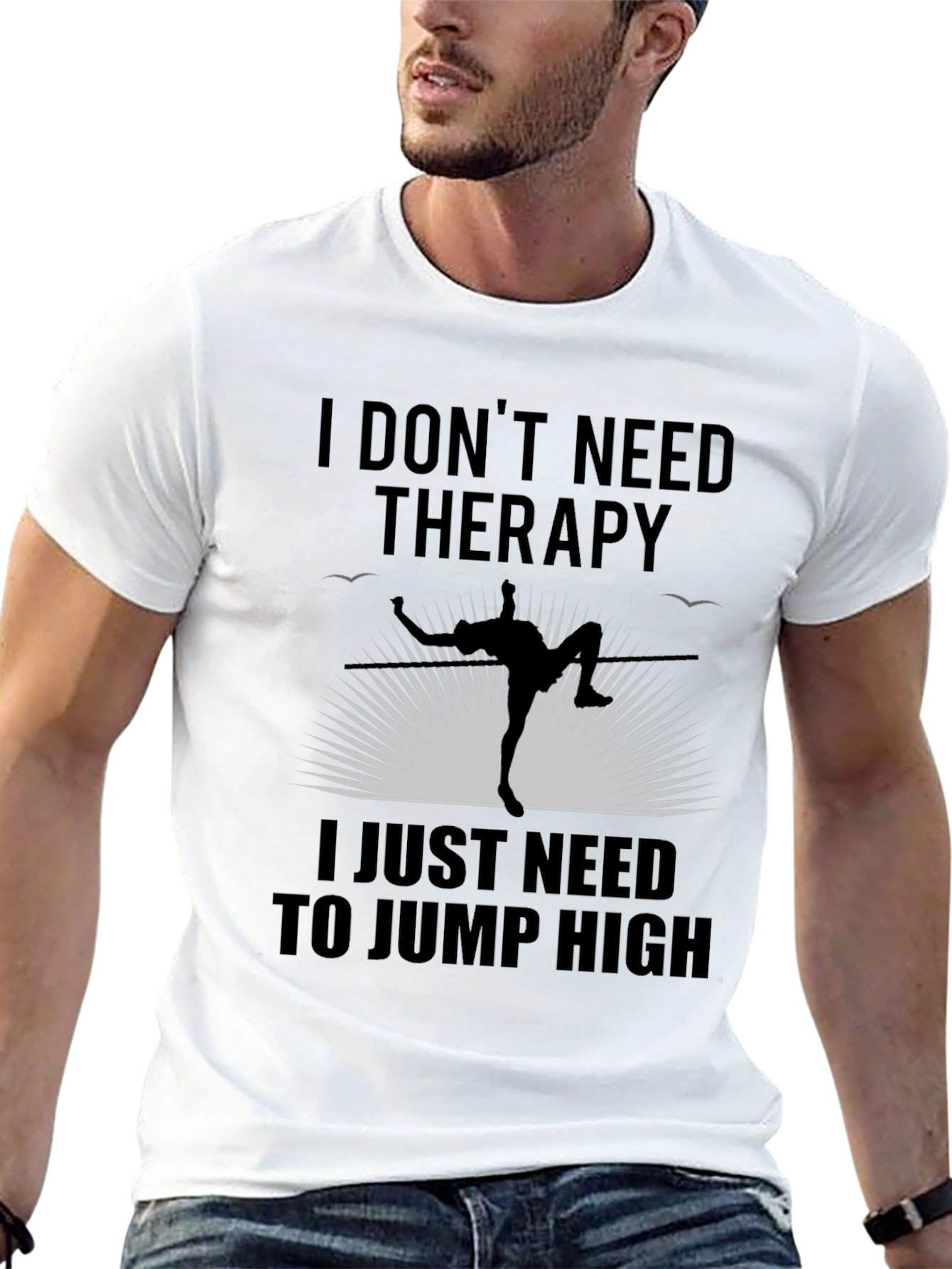 Black Jump High Therapy T-Shirt view 13