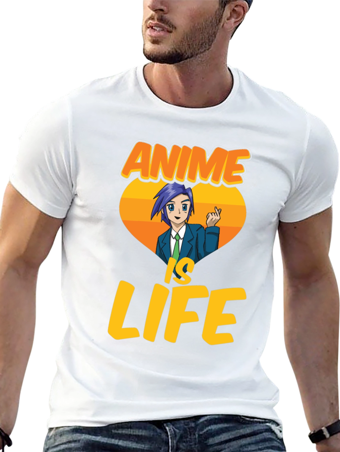 Black Anime Is Life Graphic T-Shirt - Black view 13