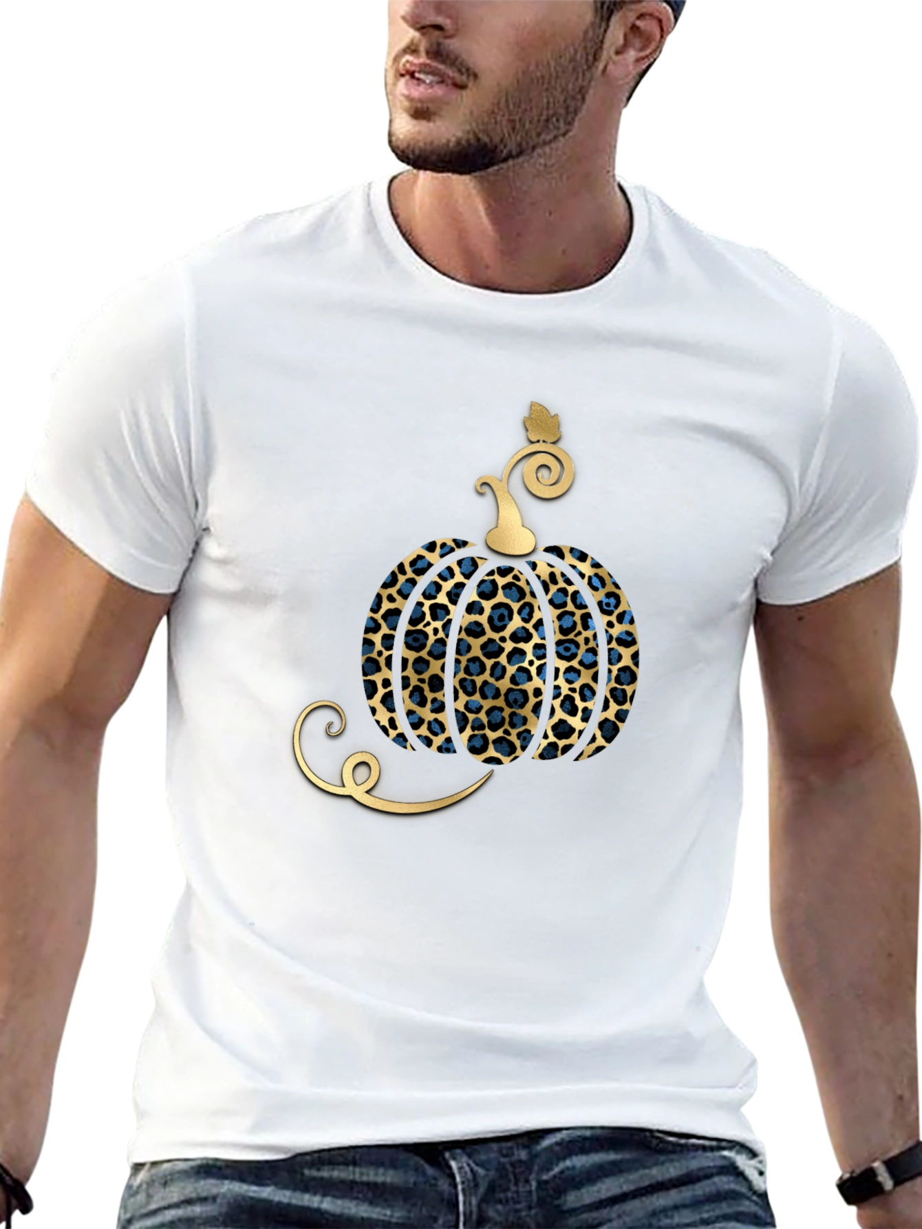 Leopard Pumpkin Print T-Shirt - 13