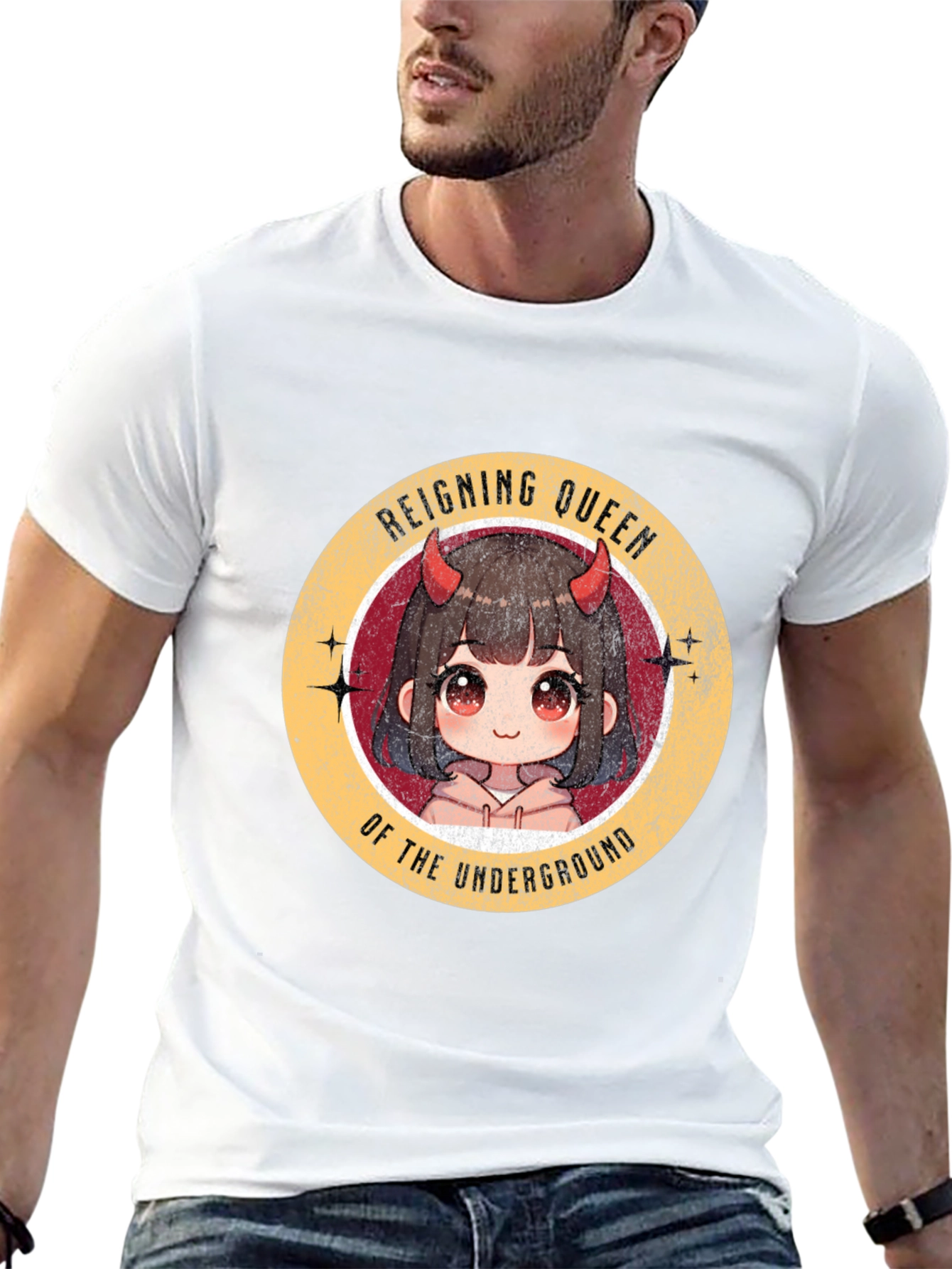 Black Reigning Queen Underground Anime T-Shirt view 13