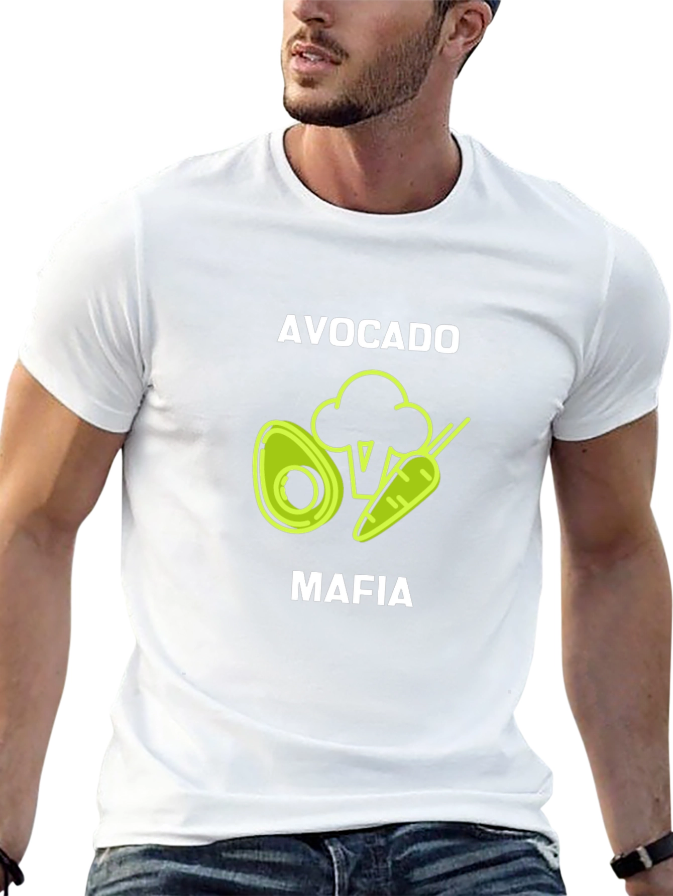 Black Avocado Mafia T-Shirt - Novelty Graphic Tee view 13