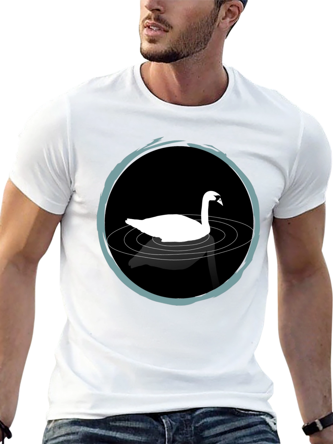 Swan Lake T-Shirt - Elegant Black Tee - 13