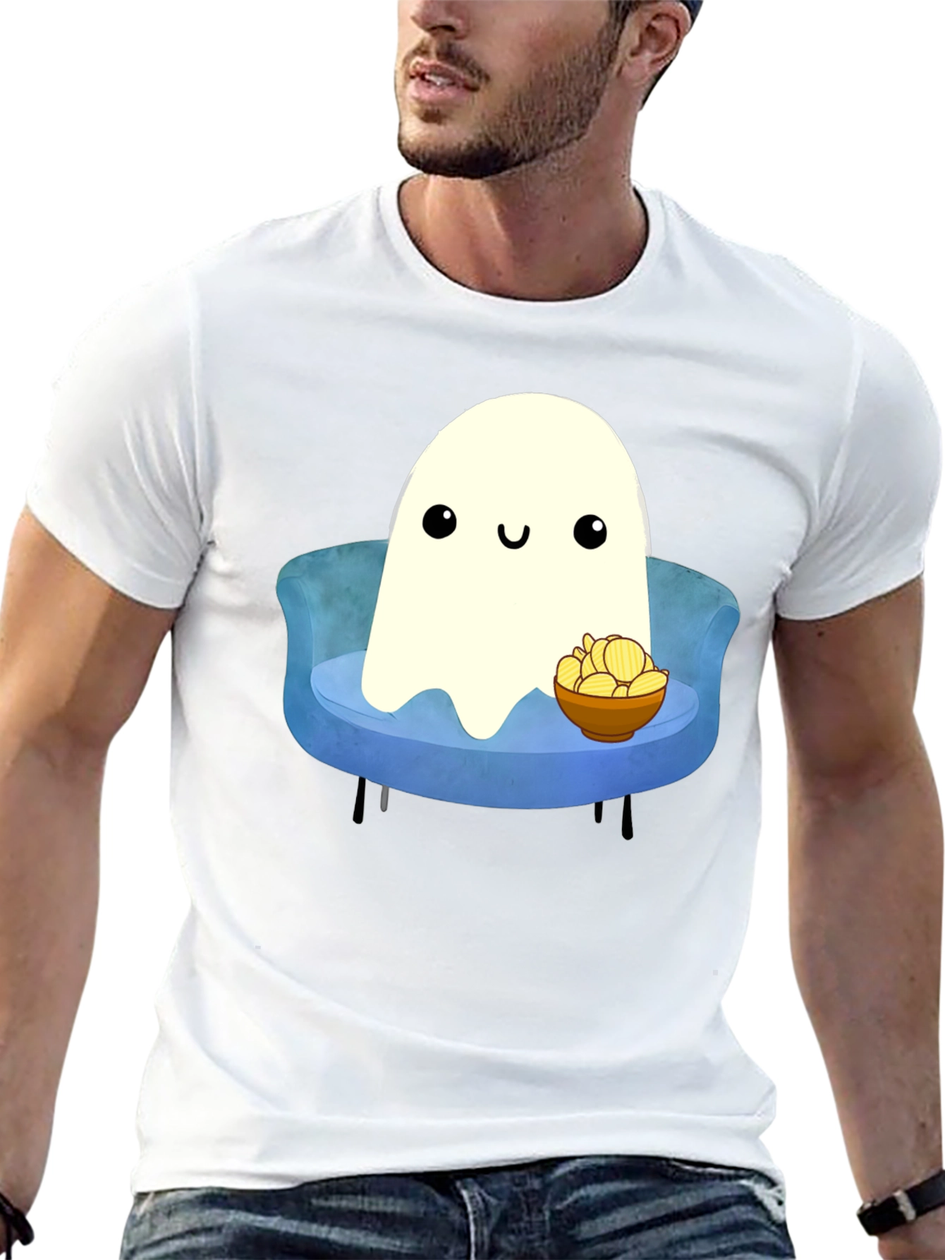 Black Ghost Chips Graphic T-Shirt view 13