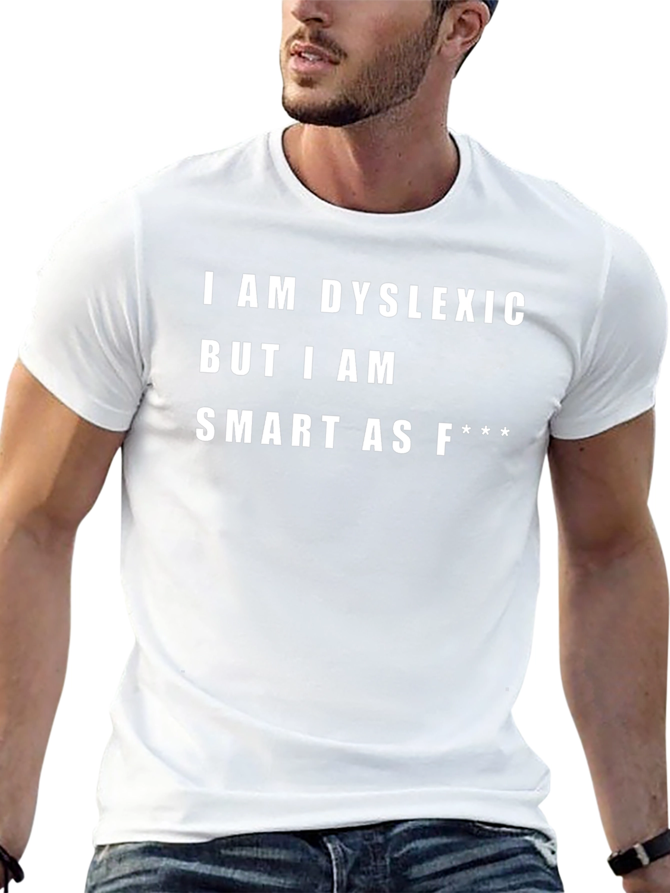 Black Dyslexic Smart Funny Graphic Tee view 13