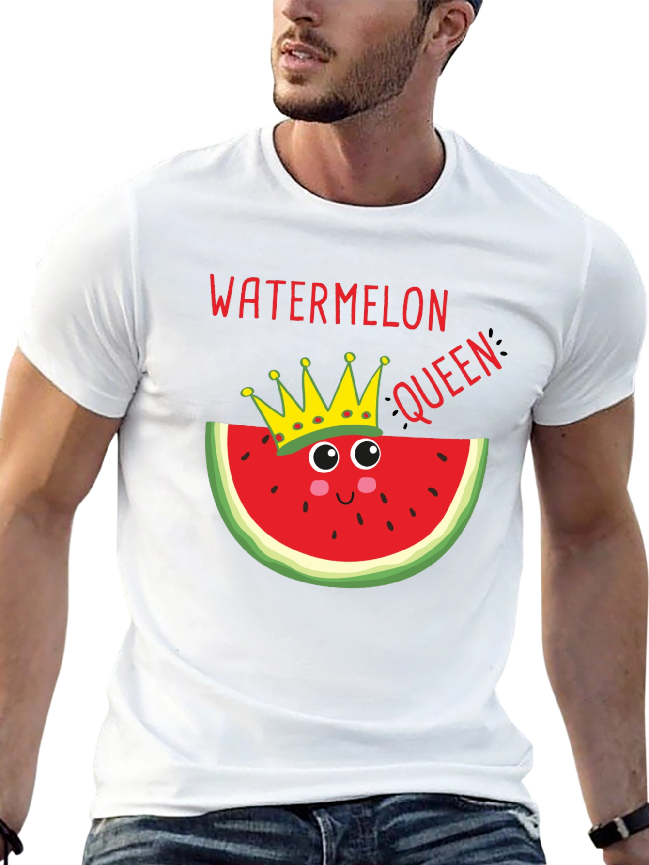 Black Watermelon Queen T-Shirt - Funny Summer Tee view 13