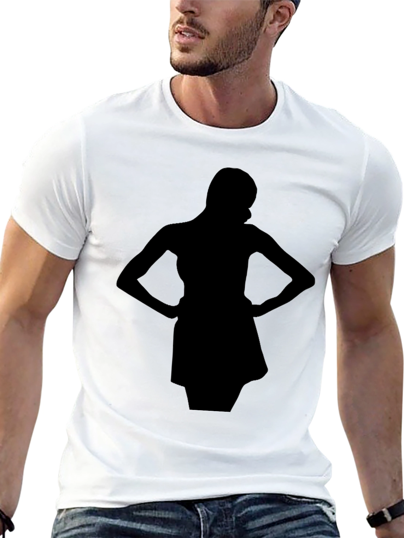 Silhouette Woman's Tee - Sleek Black T-Shirt - 13