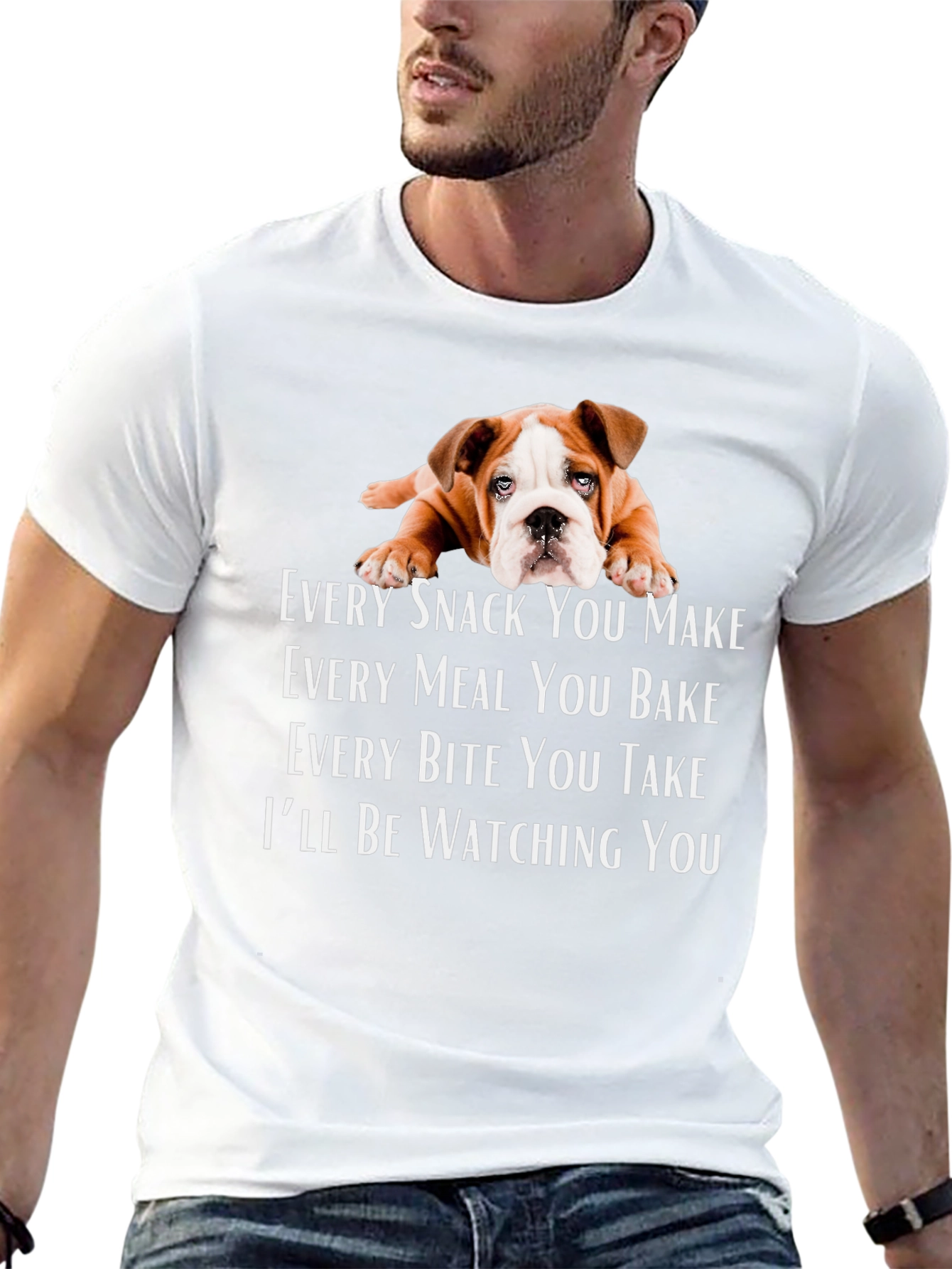 Black Dog Watching You T-Shirt - Funny Pet Lover Tee view 13