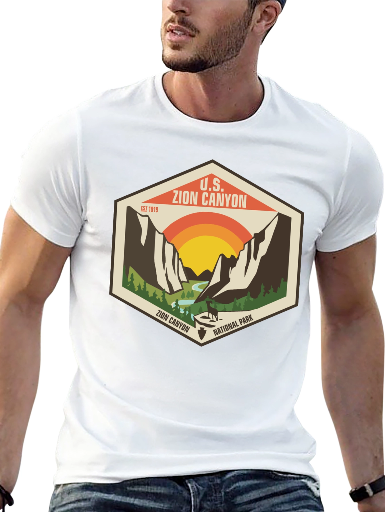 Black Zion Canyon National Park Graphic Tee view 13