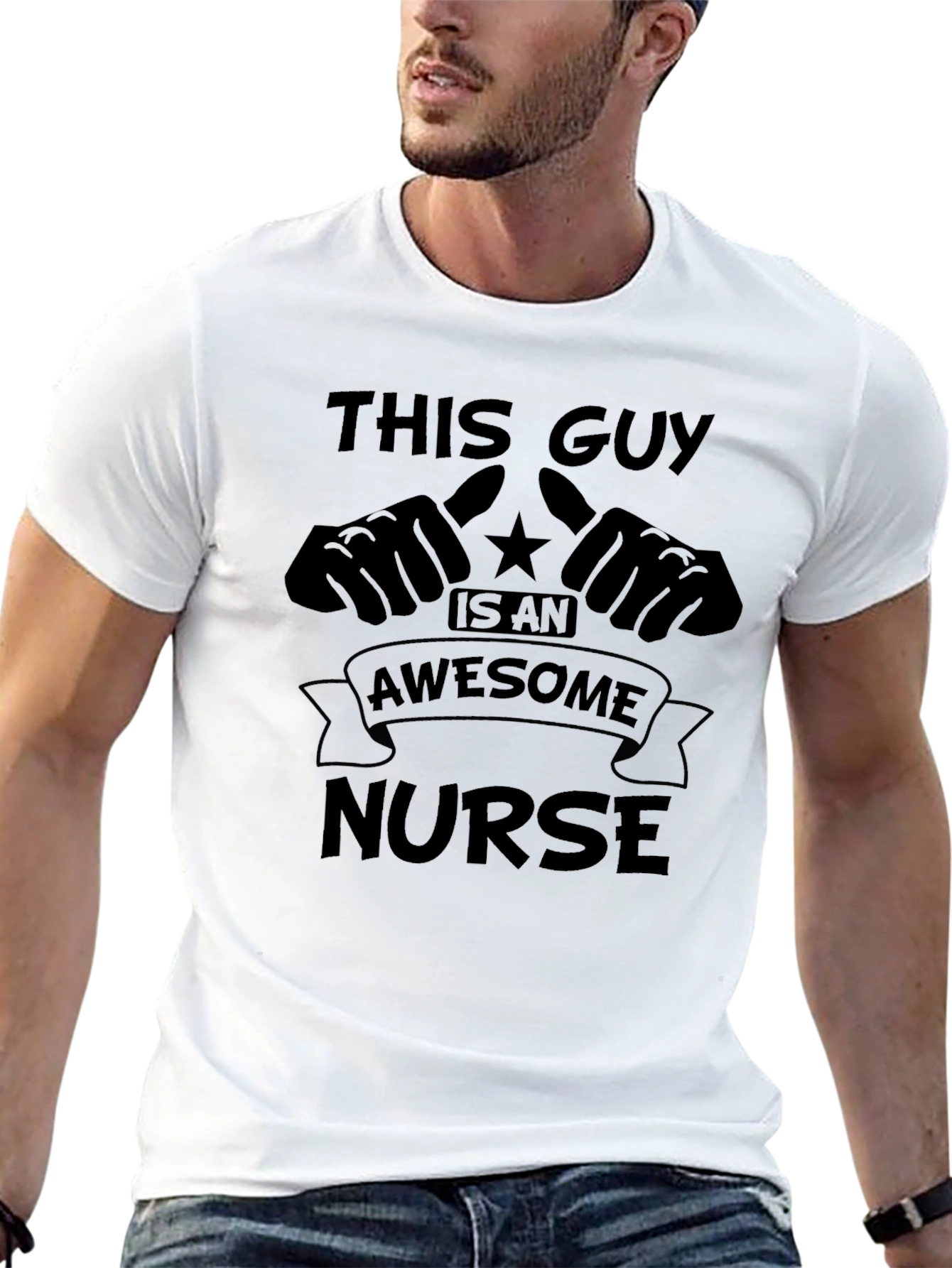 Black Awesome Nurse Graphic T-Shirt view 13