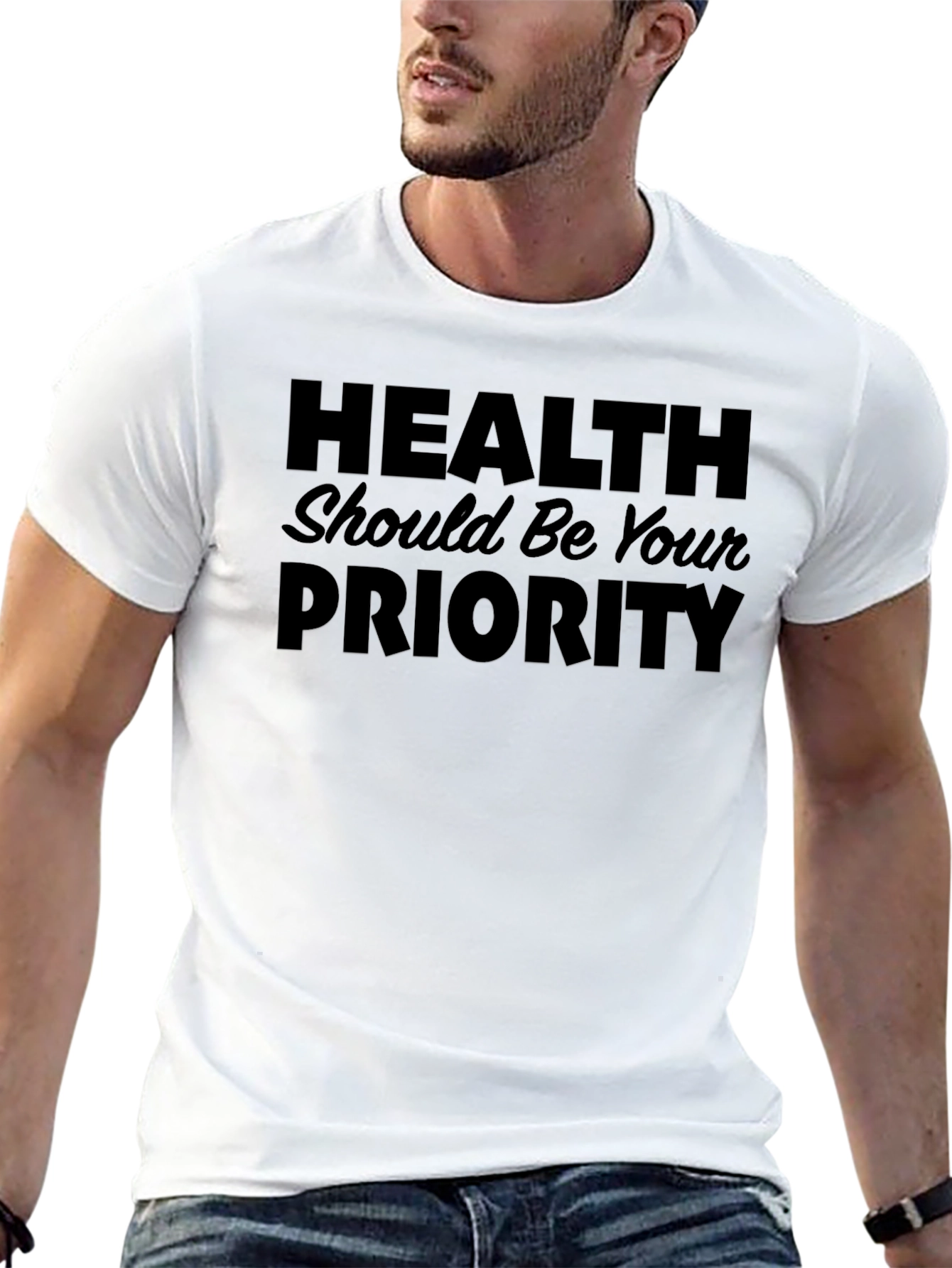 Black Health Priority Graphic T-Shirt view 13