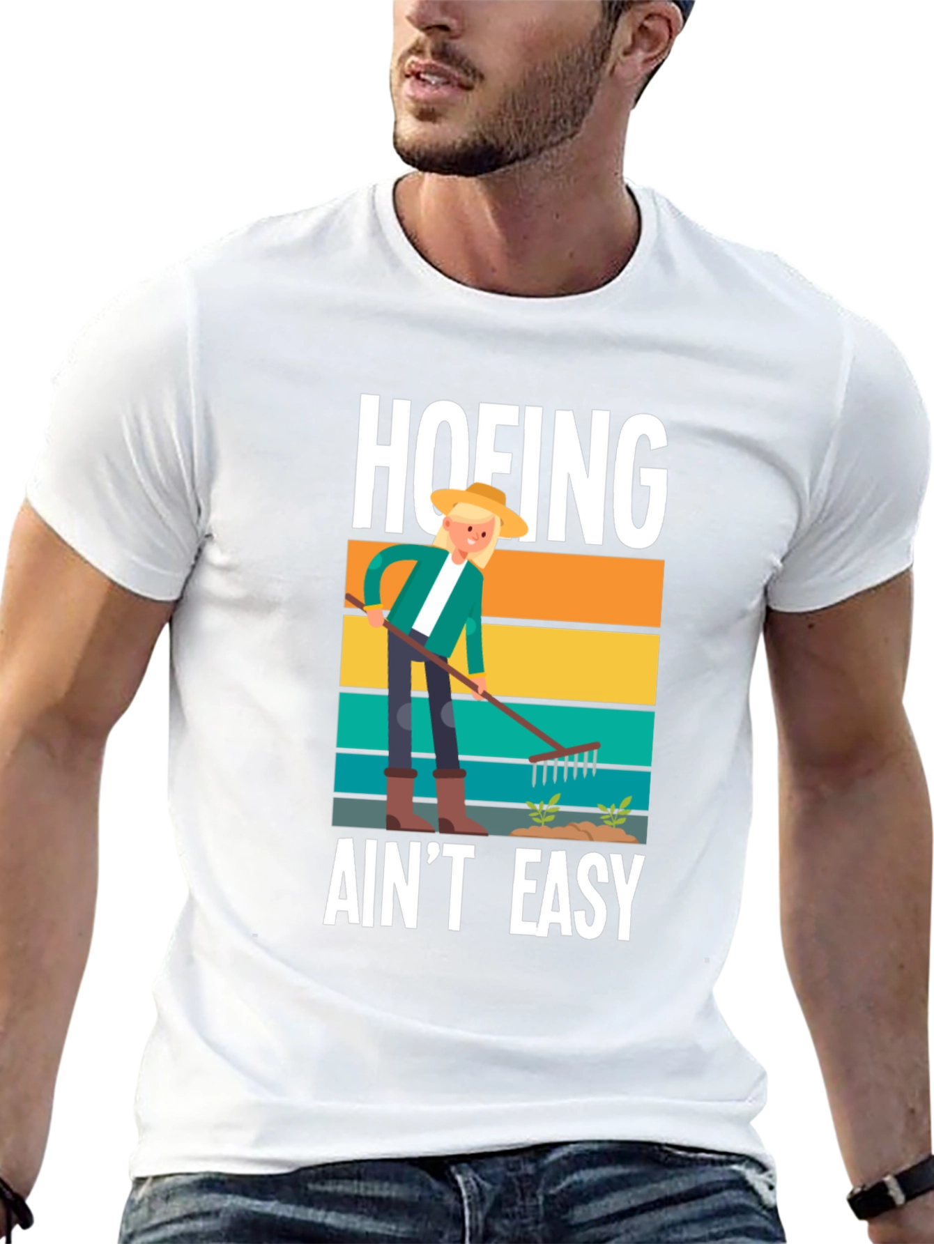 Hoefing Aint Easy T-Shirt Gardening Farmer - 13