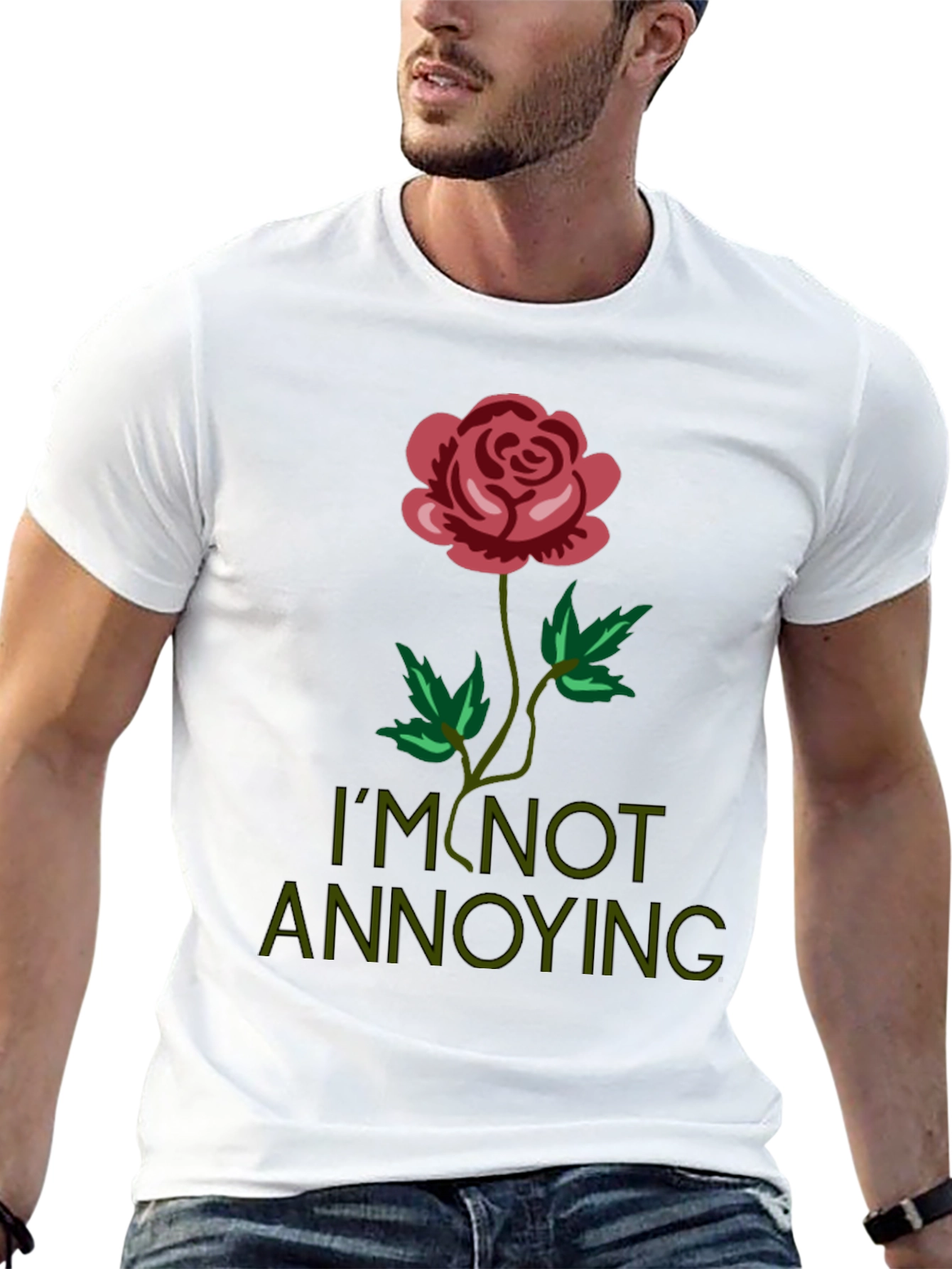 Black Rose Graphic Tee - I'm Not Annoying T-Shirt view 13