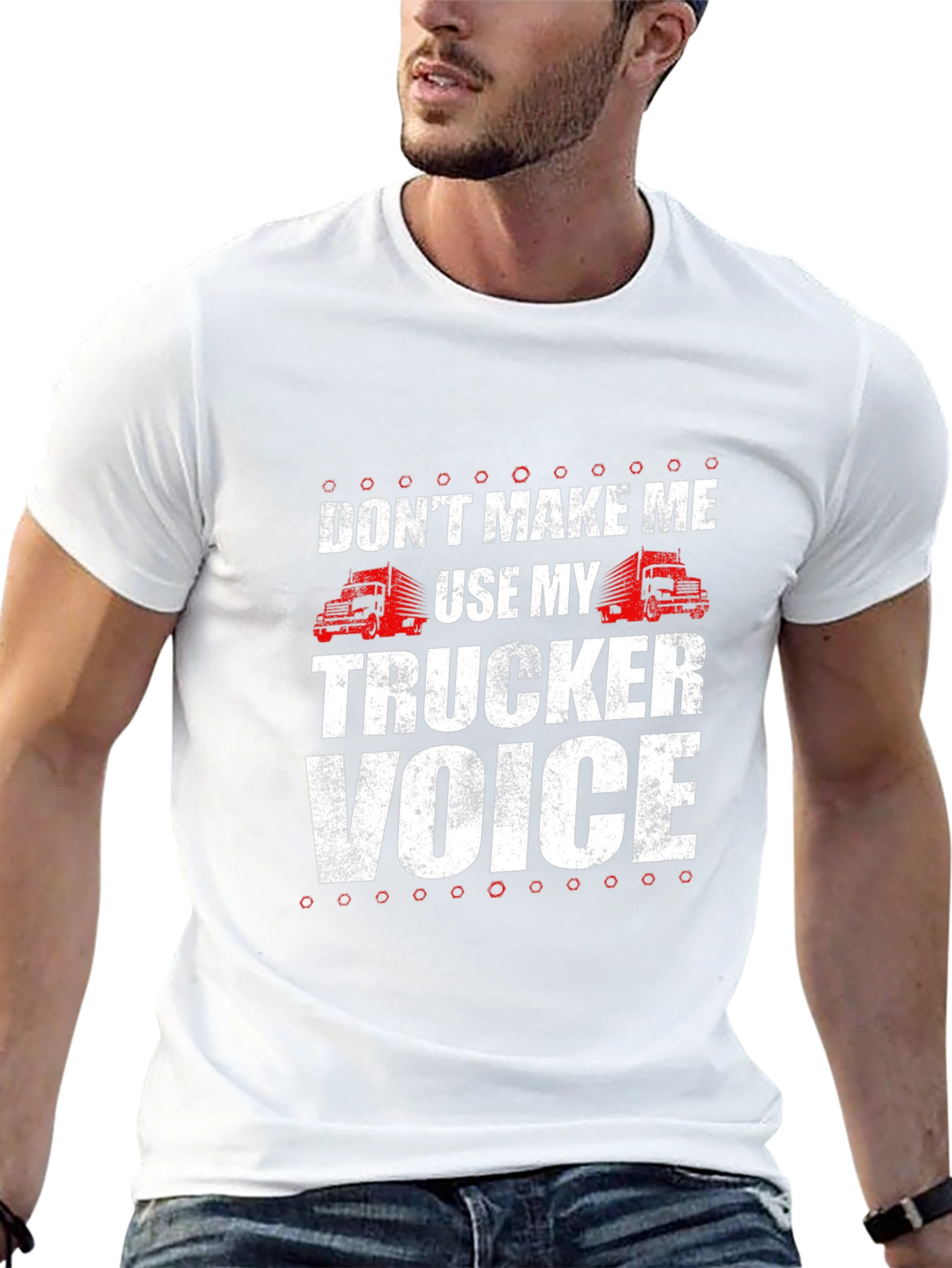 Black Don't Make Me Use My Trucker Voice T-Shirt view 13