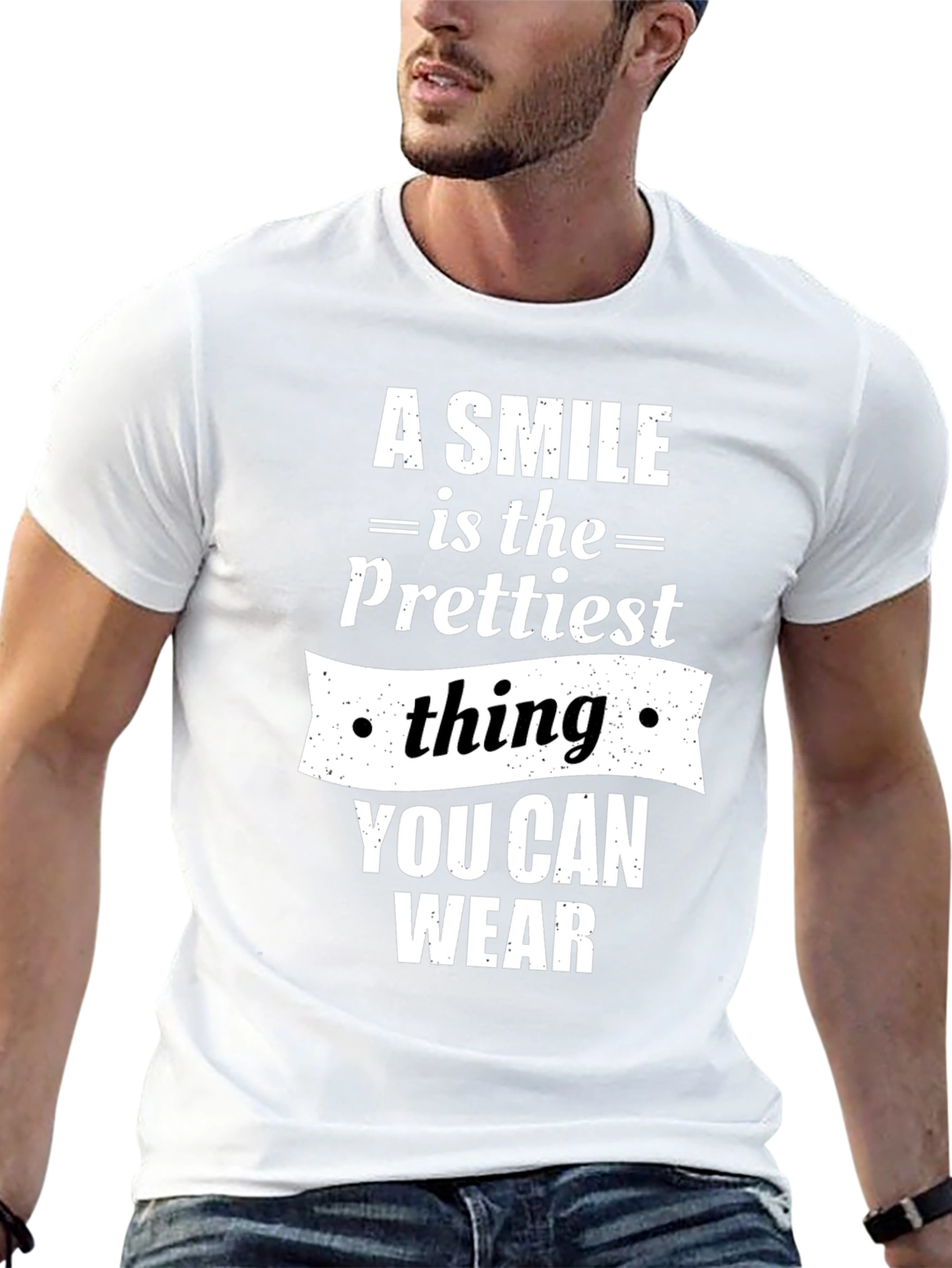 Black Smile Prettiest Thing T-Shirt - Black Graphic Tee view 13