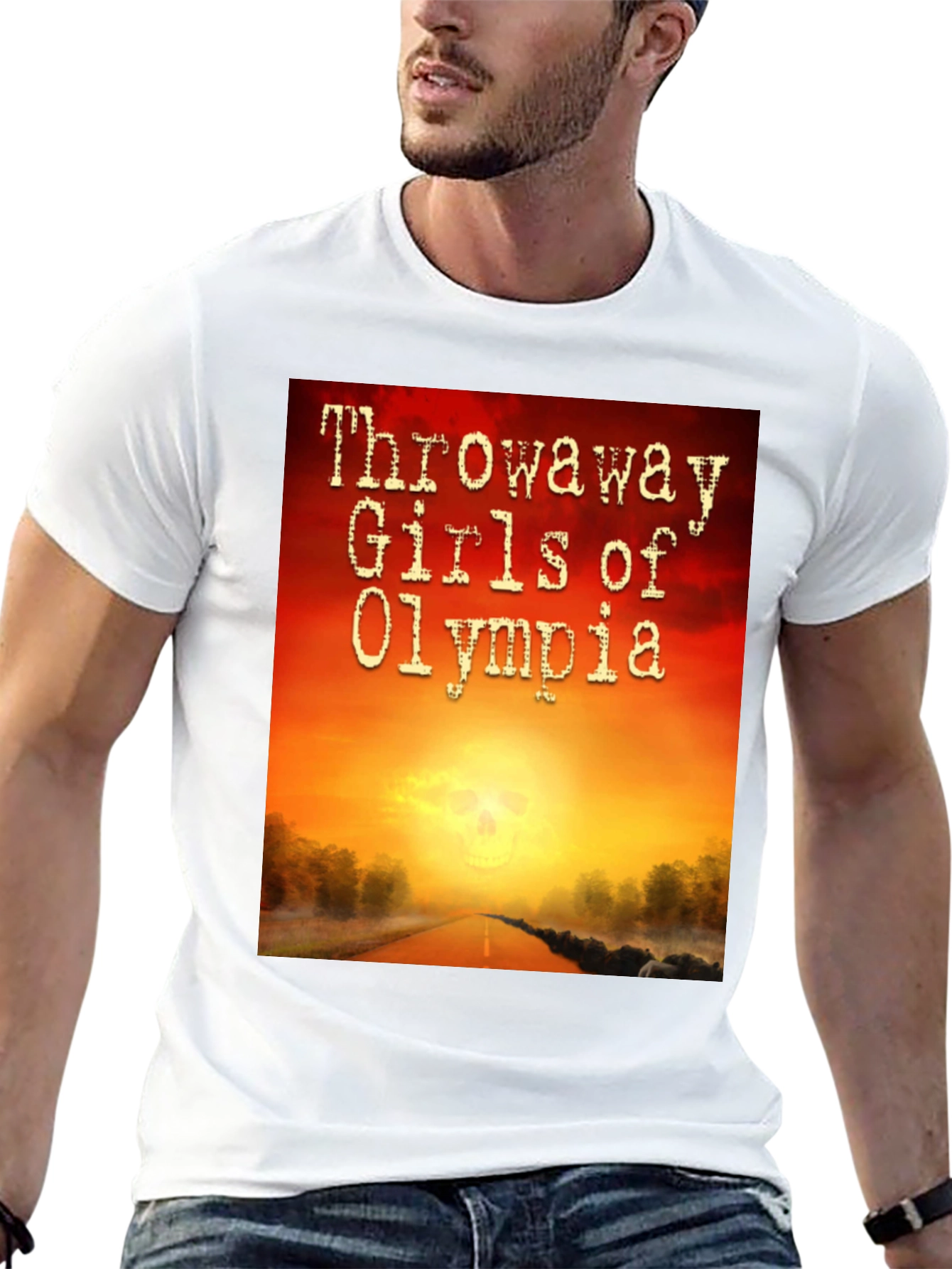Black Throwaway Girls of Olympia T-Shirt view 13